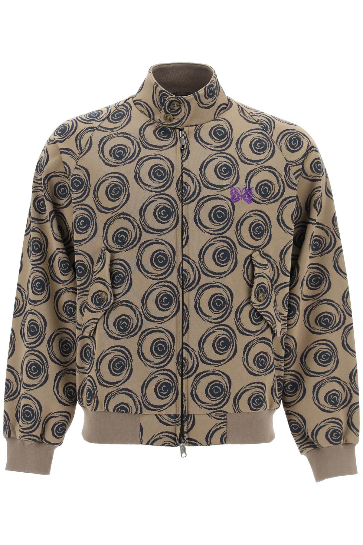 BARACUTA X NEEDLES BARACUTA X NEEDLES harrington track jacket in jacquard jersey