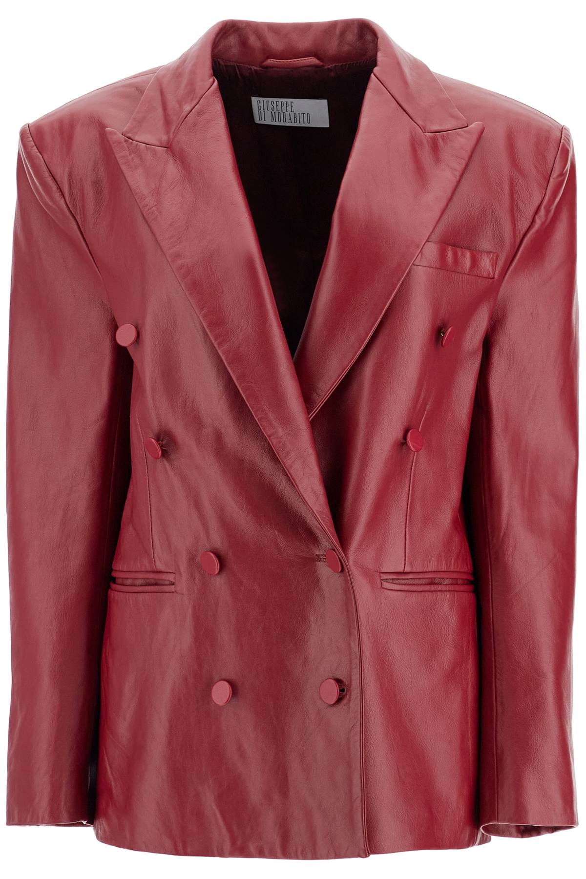 GIUSEPPE DI MORABITO GIUSEPPE DI MORABITO double-breasted leather blazer