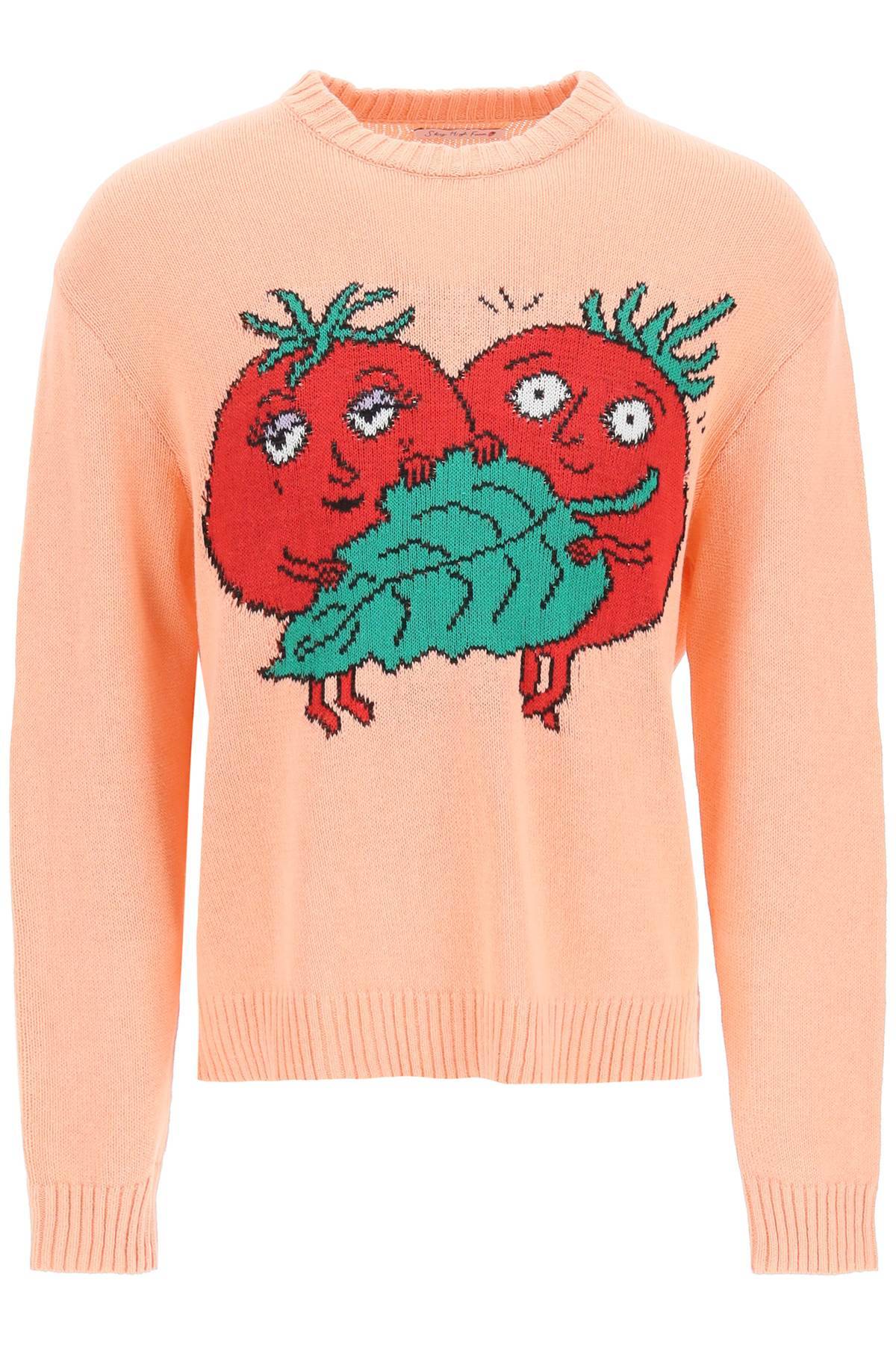 SKY HIGH FARM SKY HIGH FARM 'happy tomatoes' cotton sweater