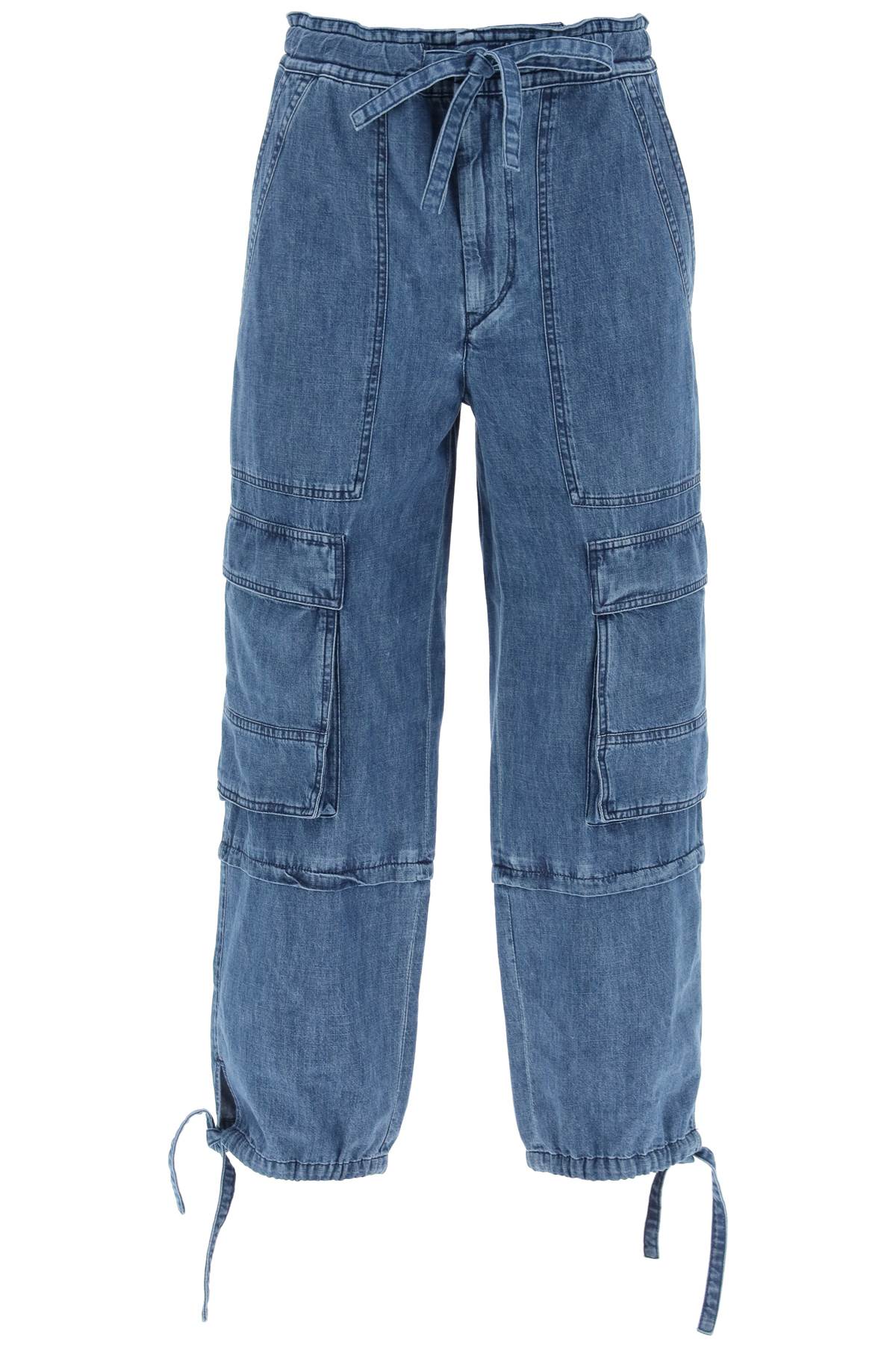 Isabel Marant Étoile ISABEL MARANT ETOILE ivy cargo pants in washed effect canvas fabric