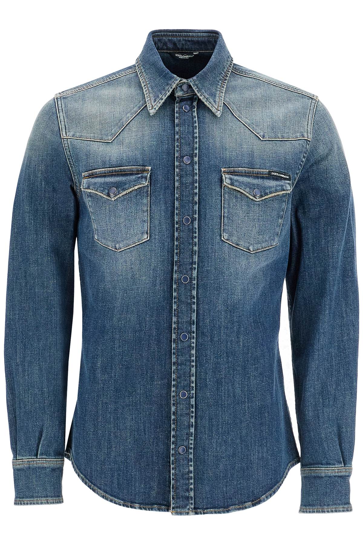 Dolce & Gabbana DOLCE & GABBANA denim stretch shirt for men