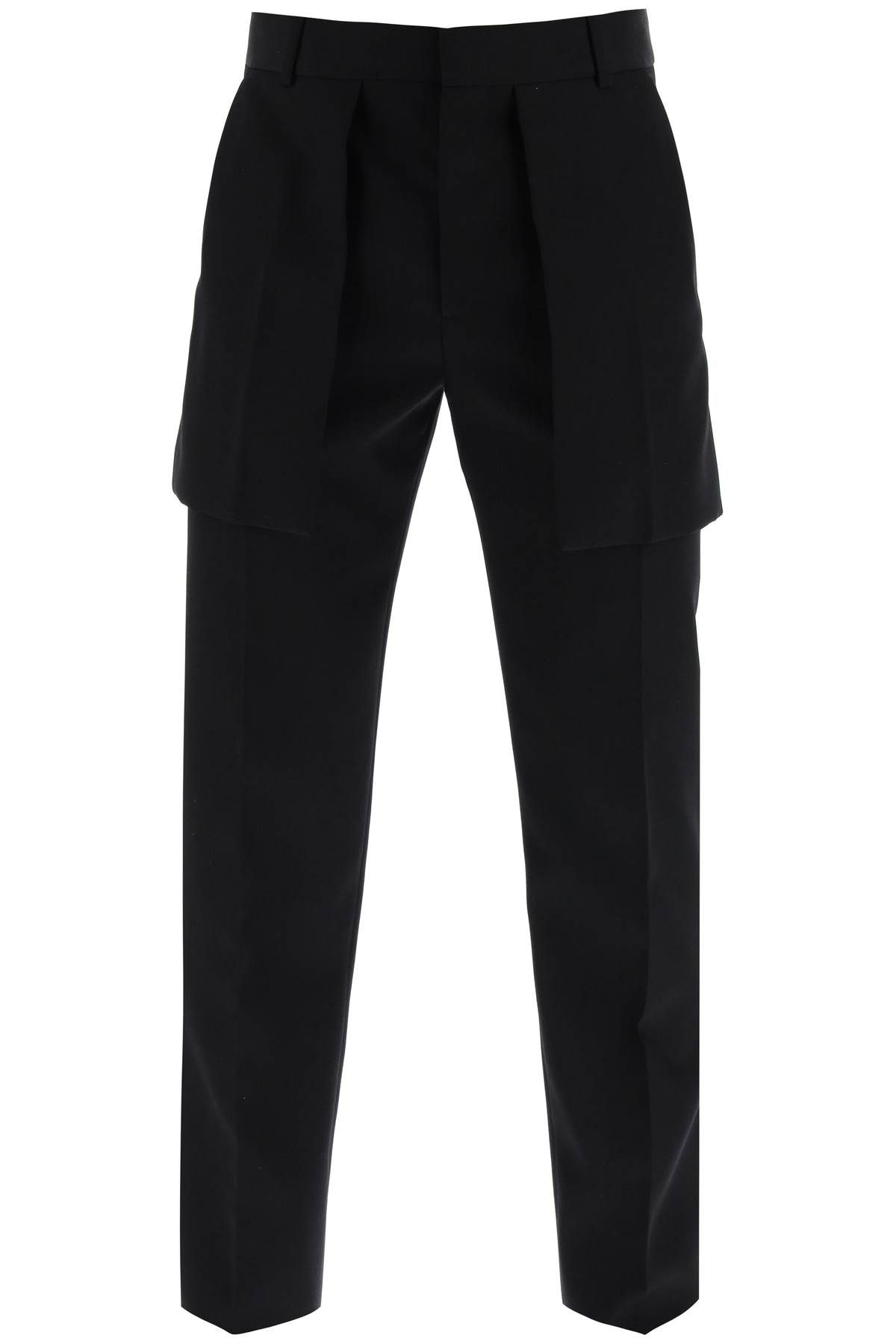 Alexander McQueen ALEXANDER MCQUEEN exposed pocket barathea trousers