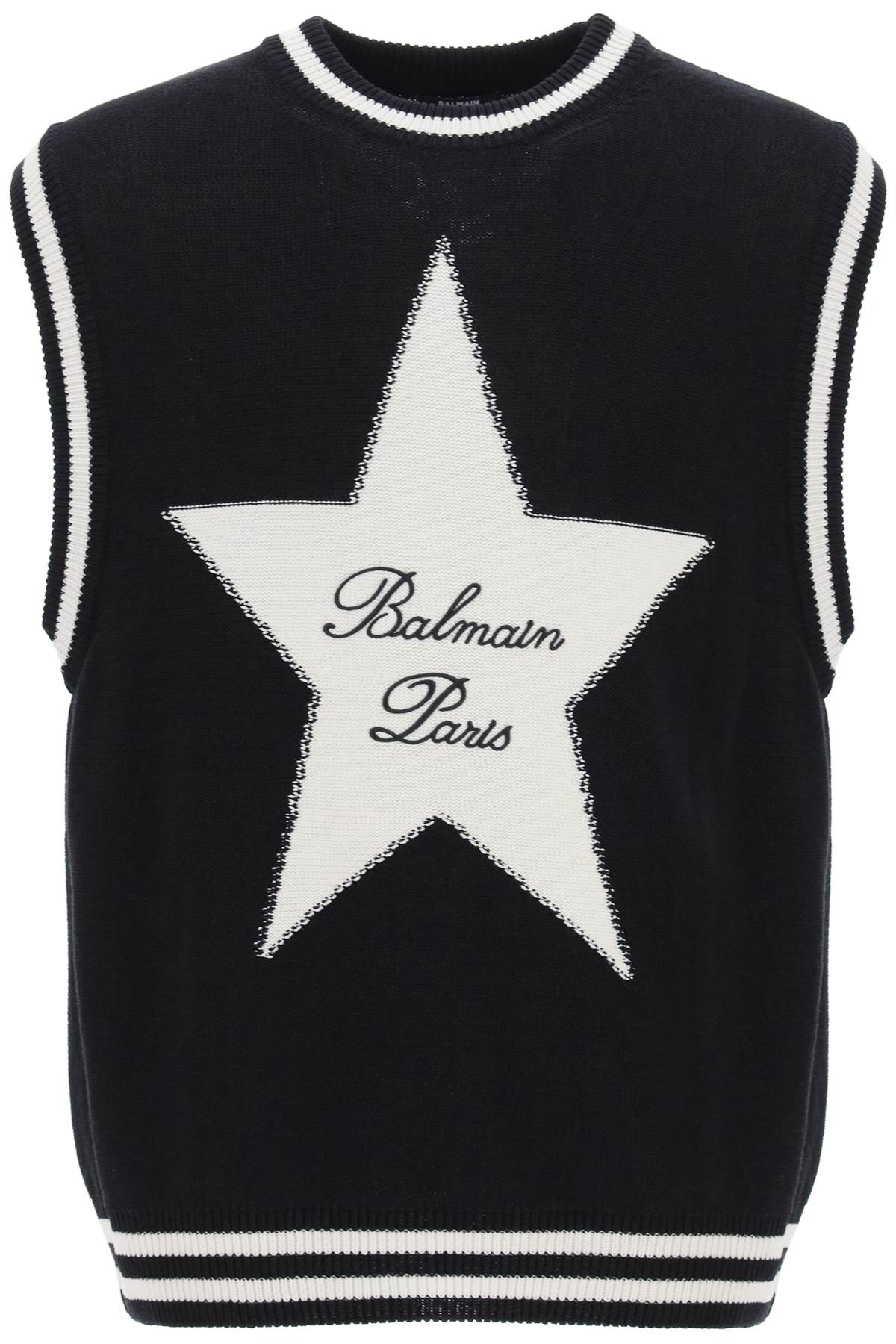 Balmain BALMAIN vest with star intarsia