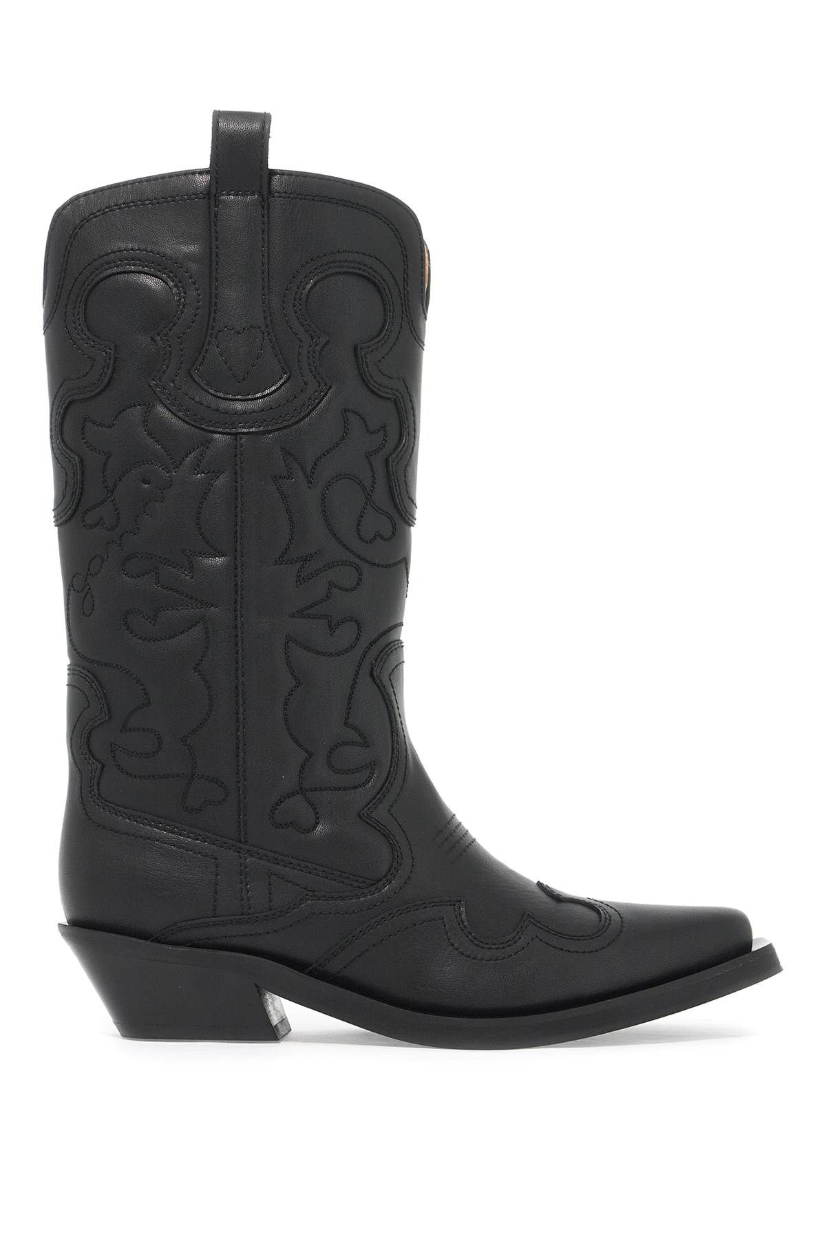 Ganni GANNI embroidered western boots