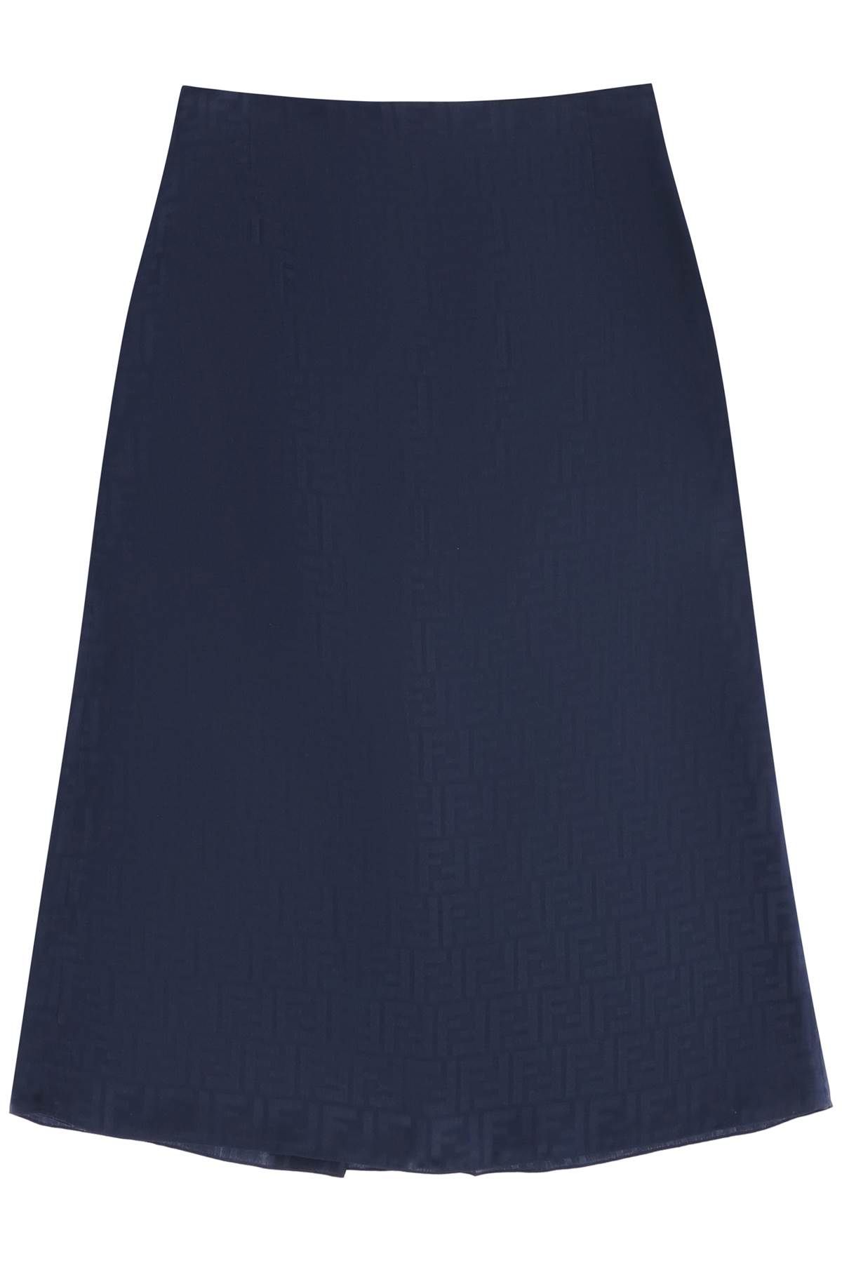 FENDI FENDI ff jacquard satin pencil skirt