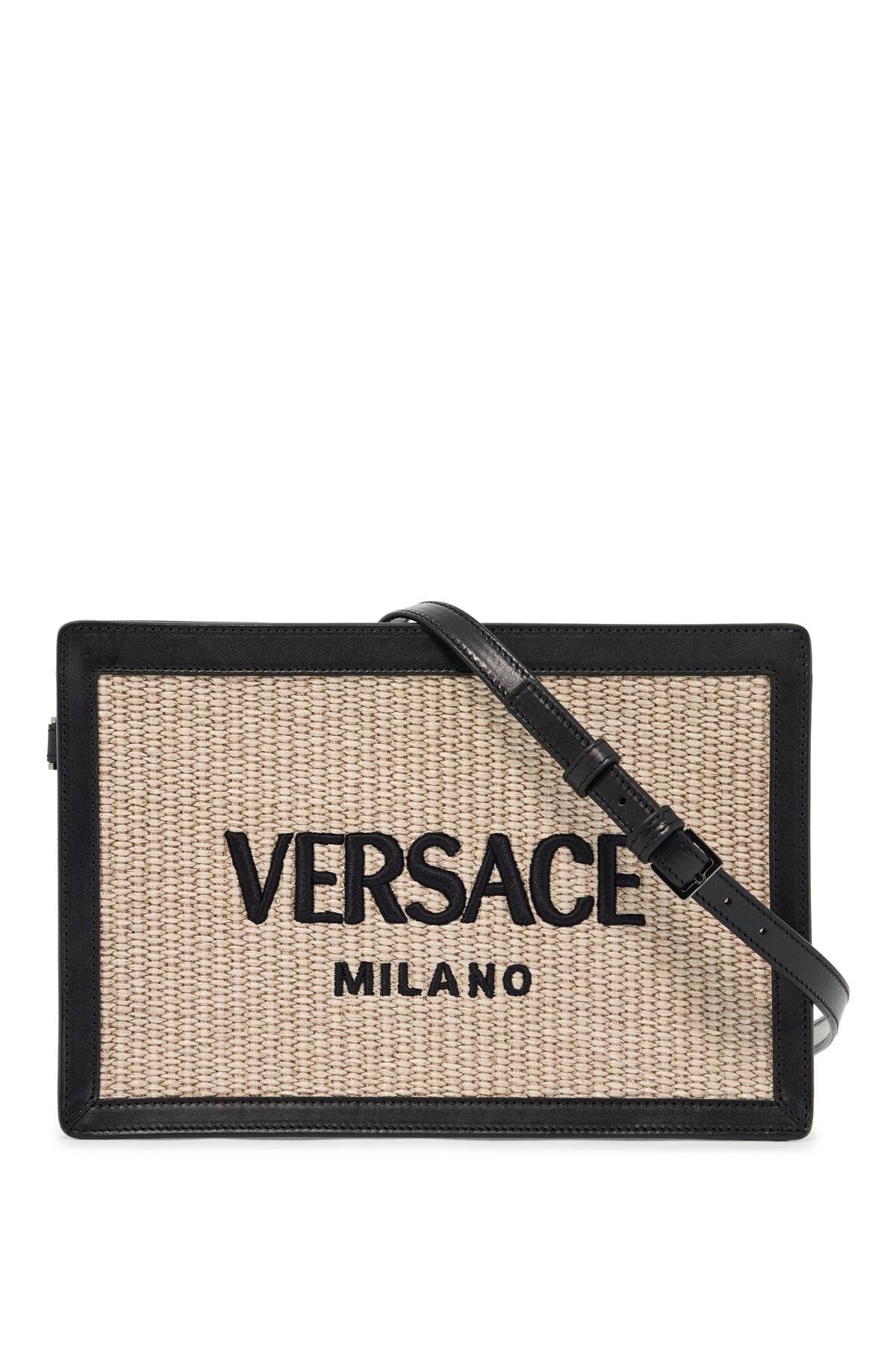 Versace VERSACE raffia pouch for