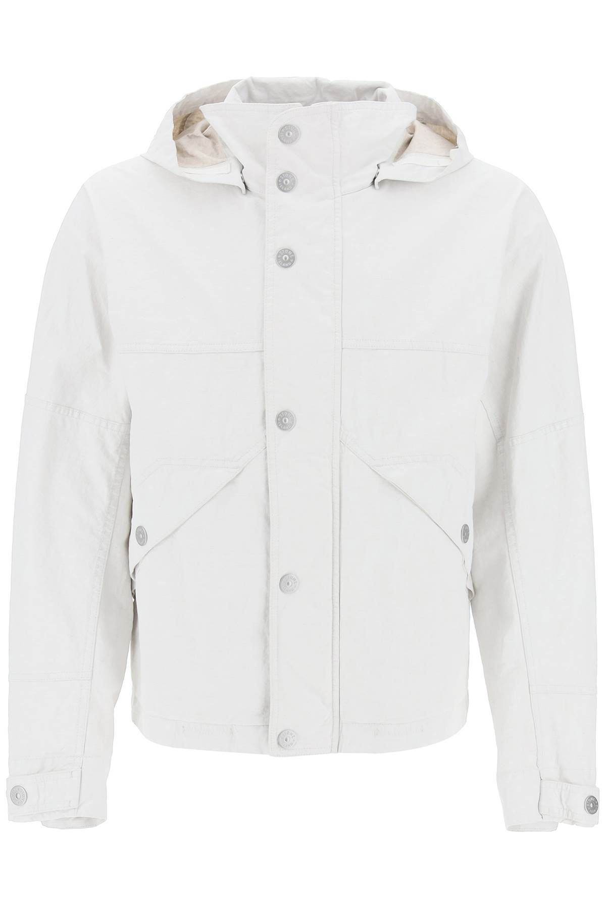 Stone Island STONE ISLAND "marina raw plated linen jacket with