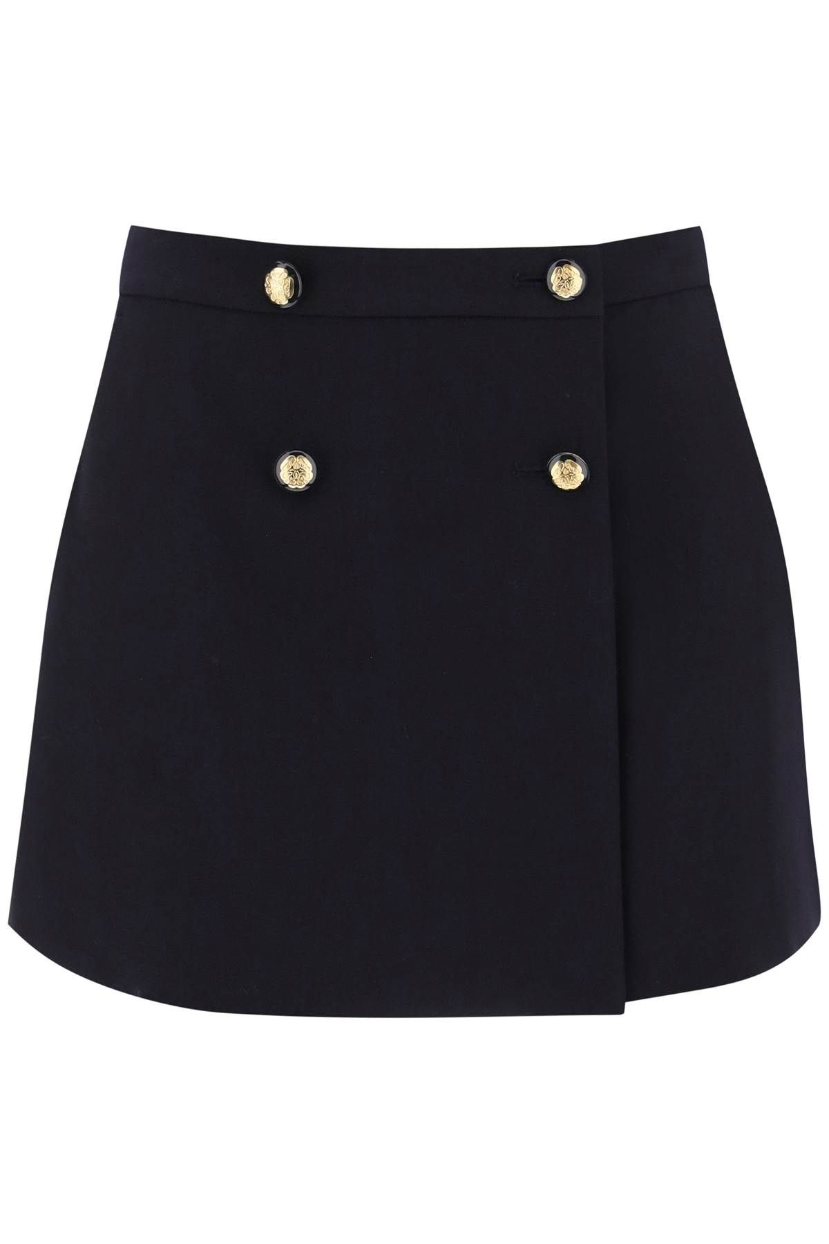 Alexander McQueen ALEXANDER MCQUEEN mini wrap skirt with seal buttons