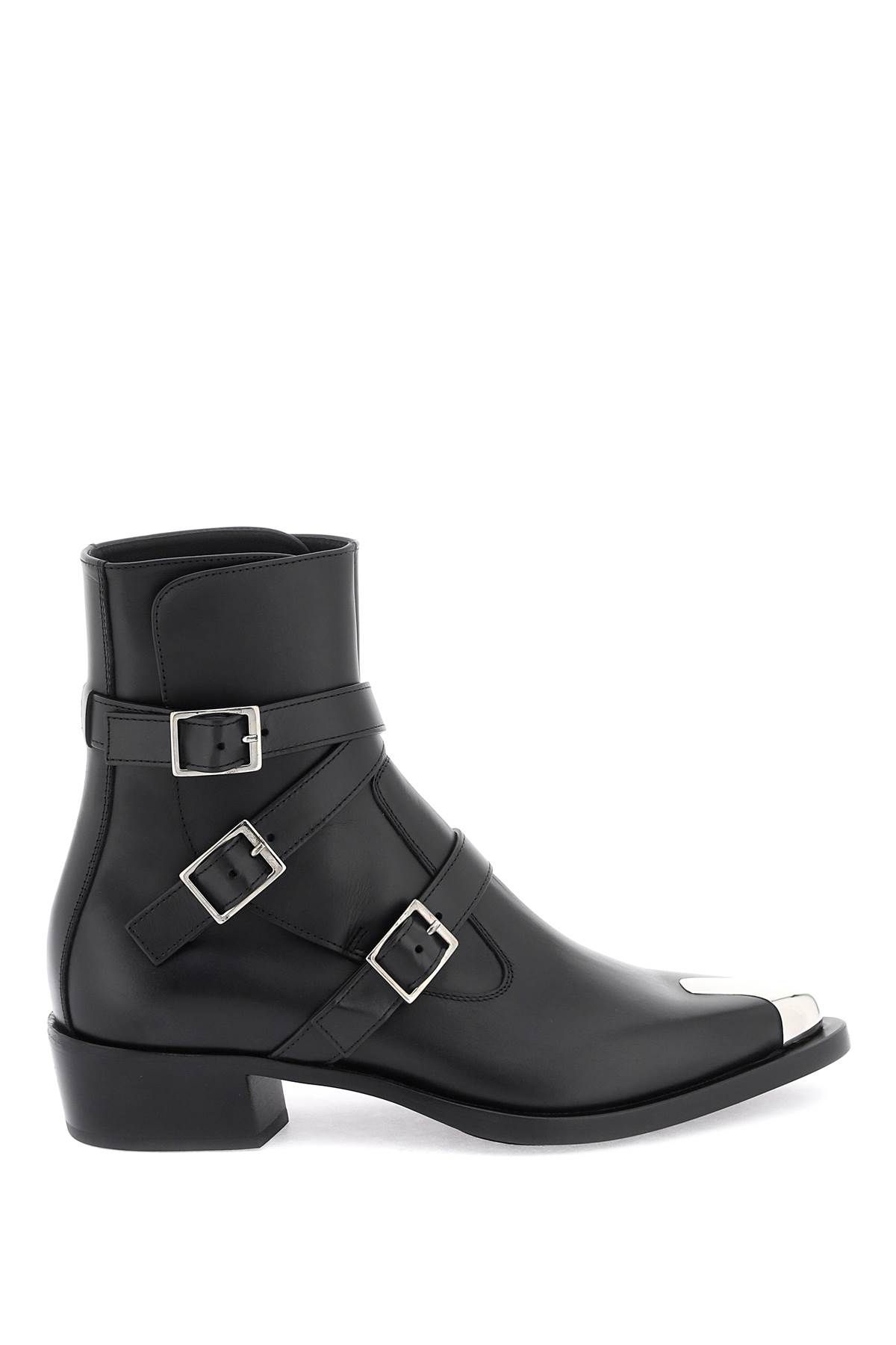 Alexander McQueen ALEXANDER MCQUEEN 'punk' boots with three buckles