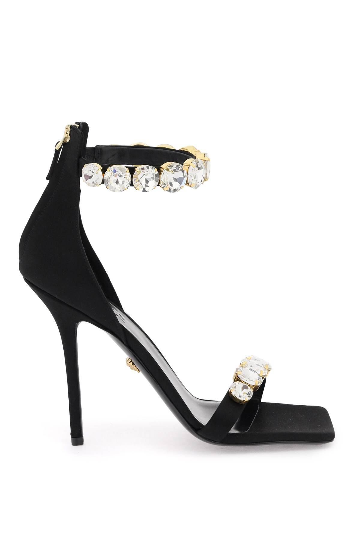 Versace VERSACE satin sandals with crystals
