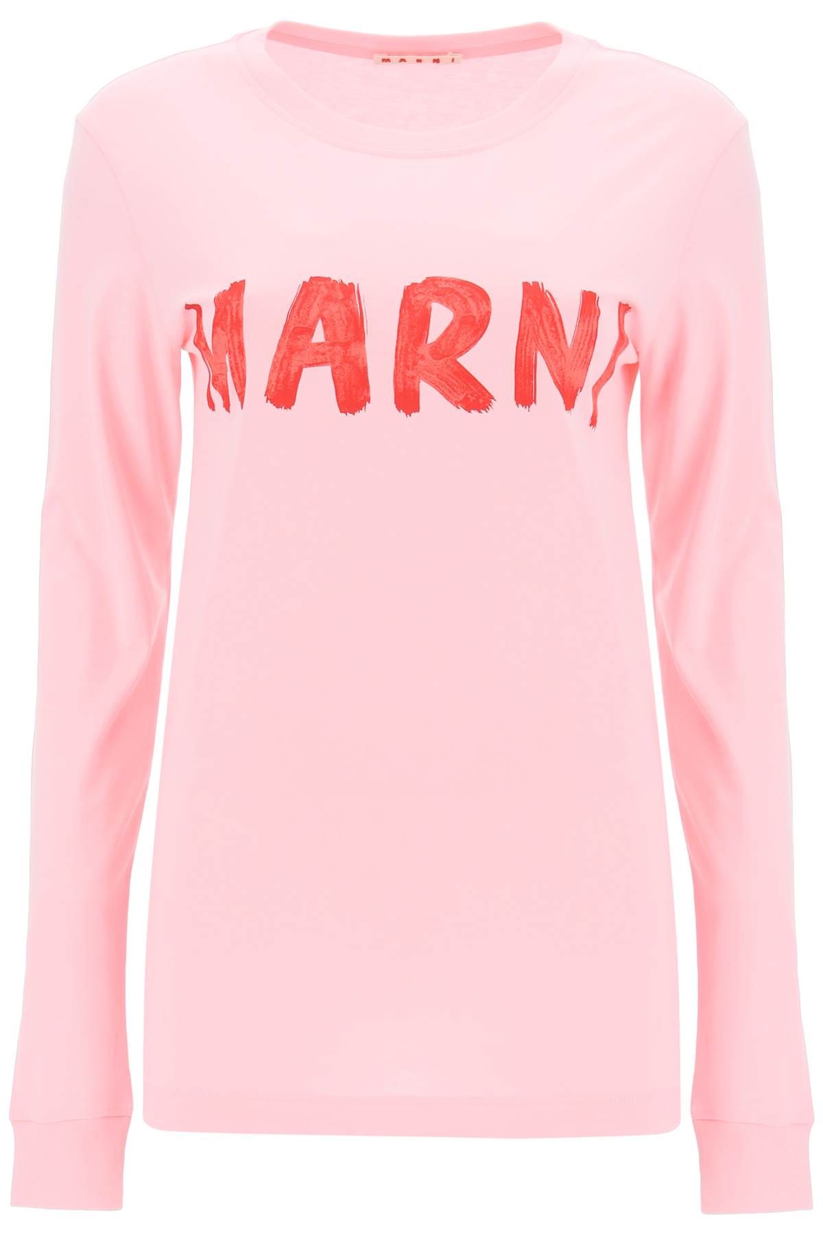 Marni MARNI brushed logo long-sleeved t-shirt