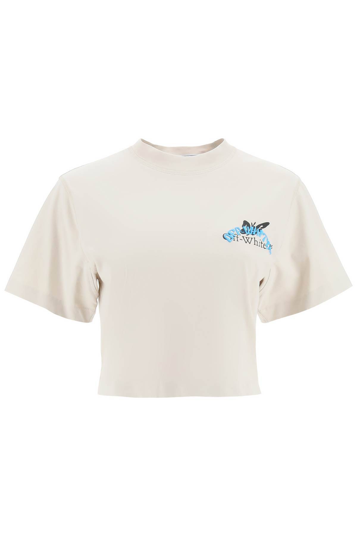OFF-WHITE OFF-WHITE cropped butterfly t-shirt