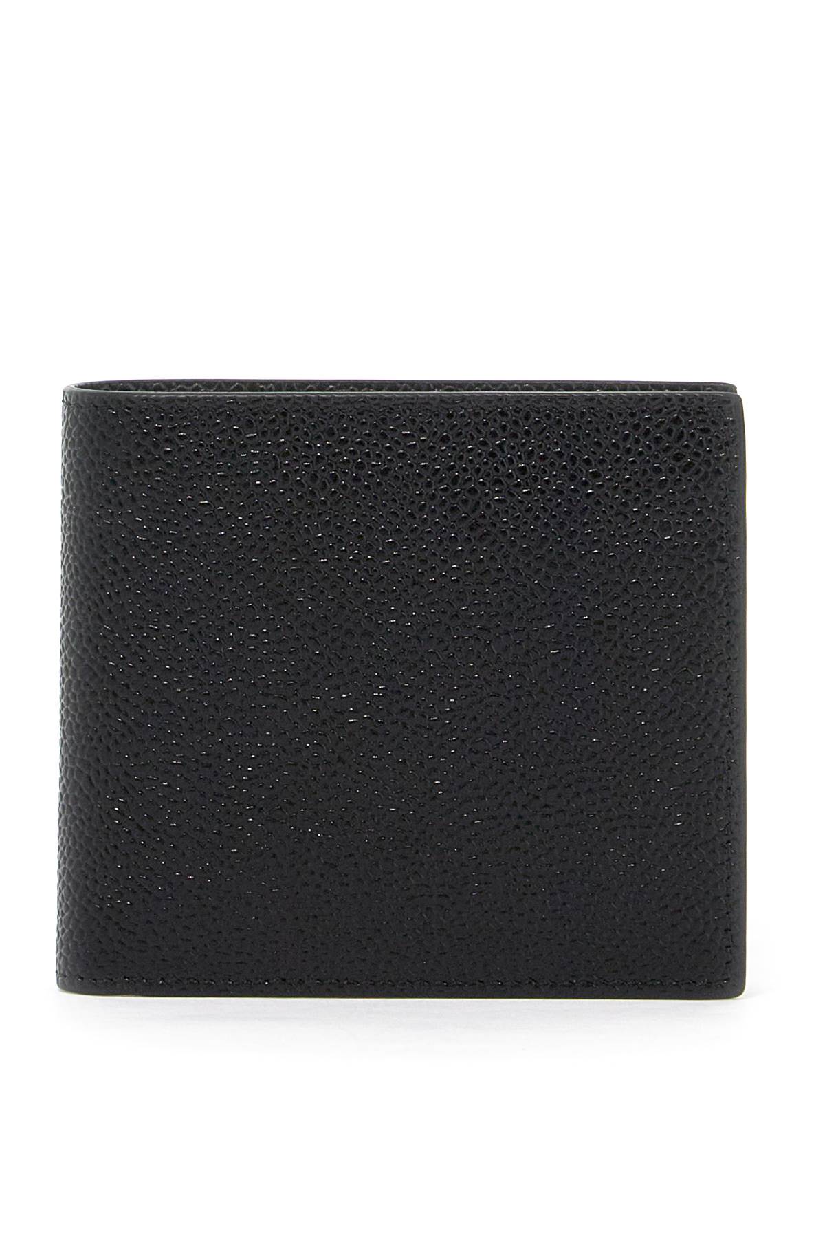 Thom Browne THOM BROWNE pebble grain leather bi-fold wallet