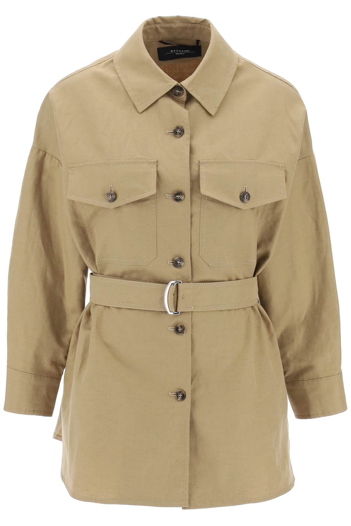 Weekend Max Mara WEEKEND MAX MARA cotton and linen vicario overshirt