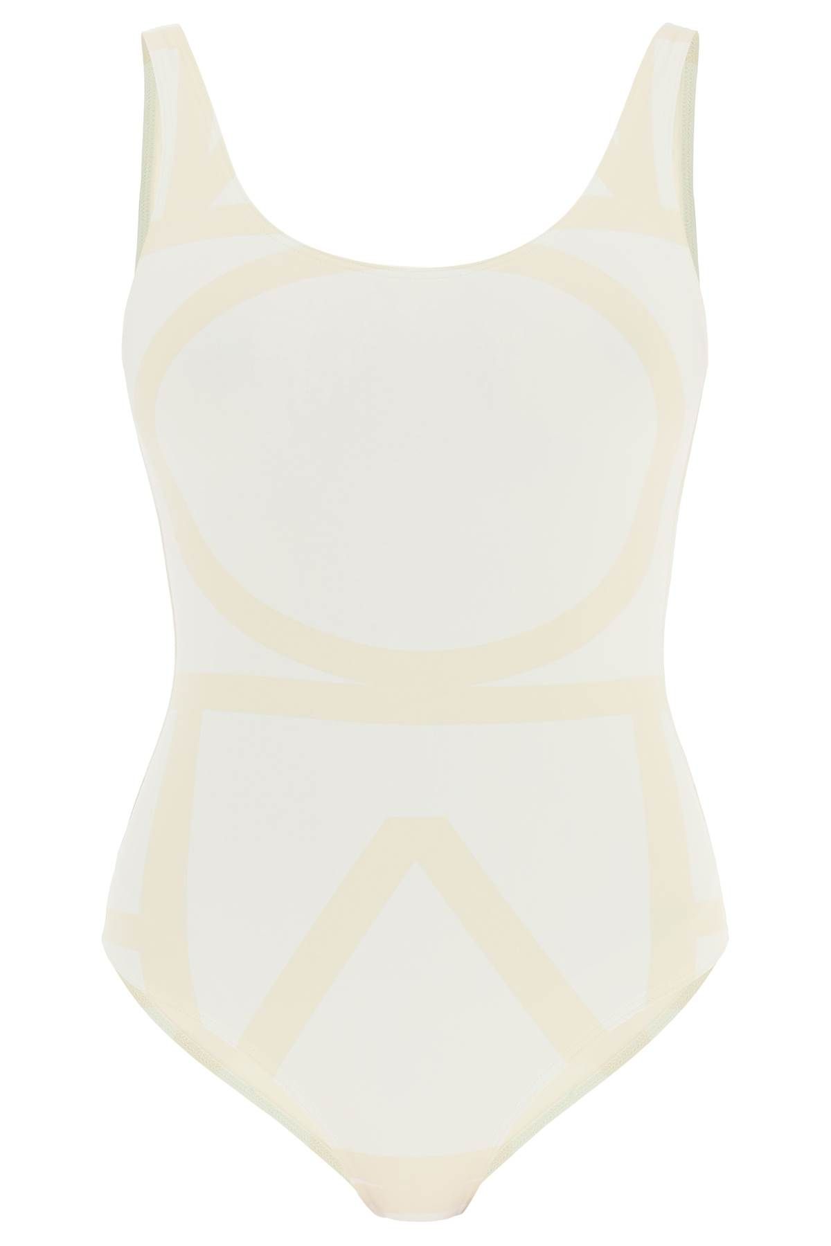 Toteme TOTEME one piece monogram swimsuit