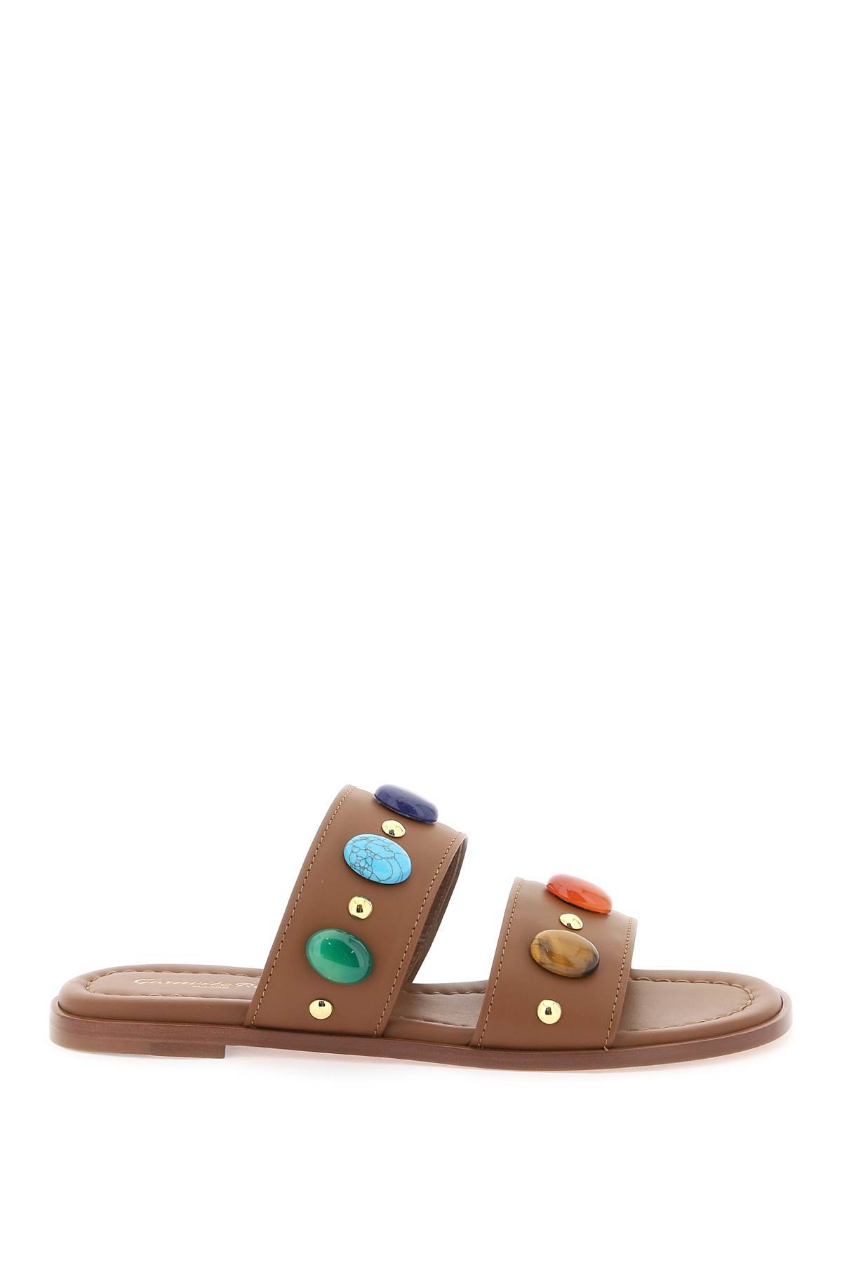 Gianvito Rossi GIANVITO ROSSI "slides with natural stone embell