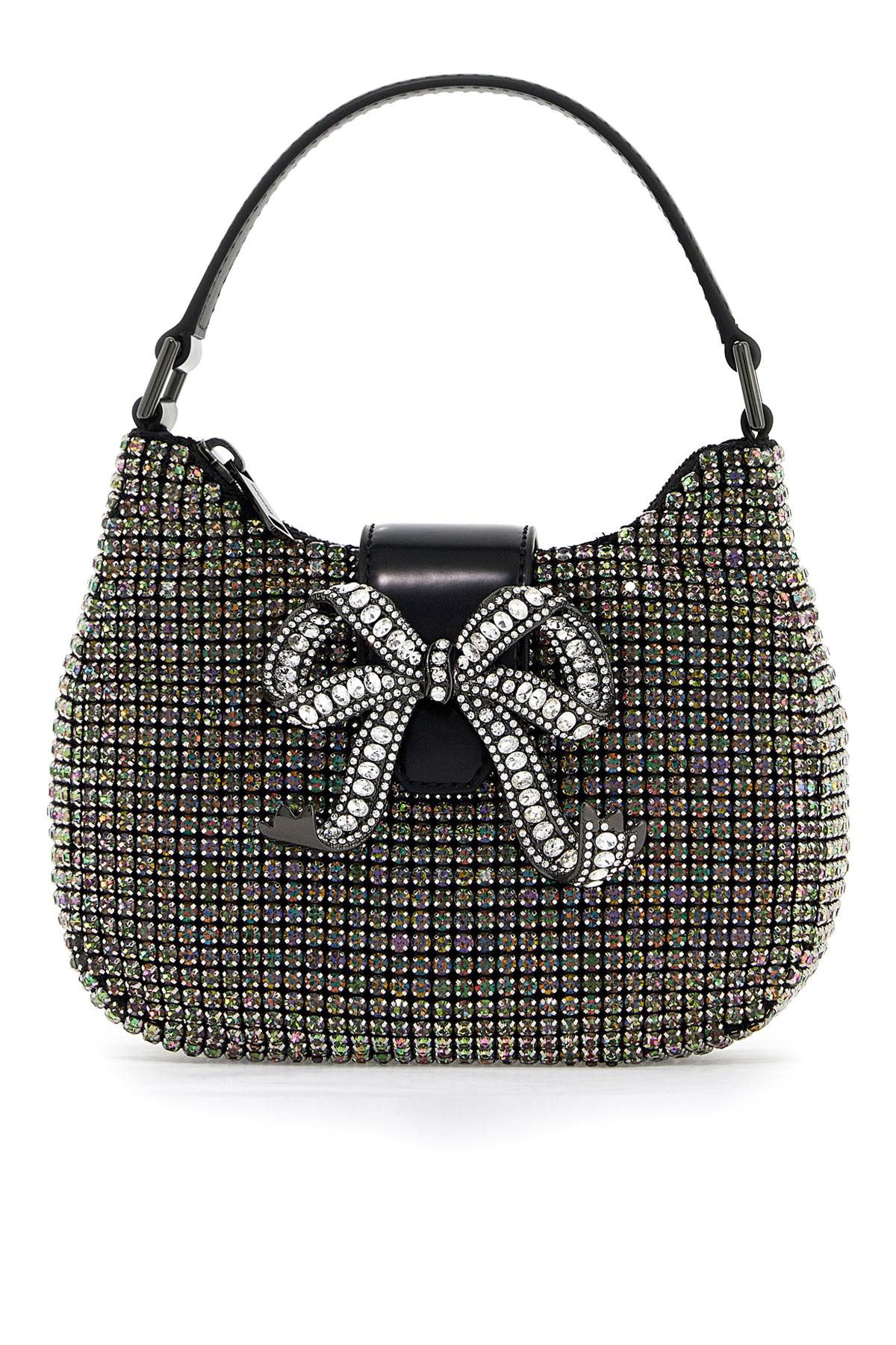  SELF PORTRAIT mini crescent bow bag with crystals