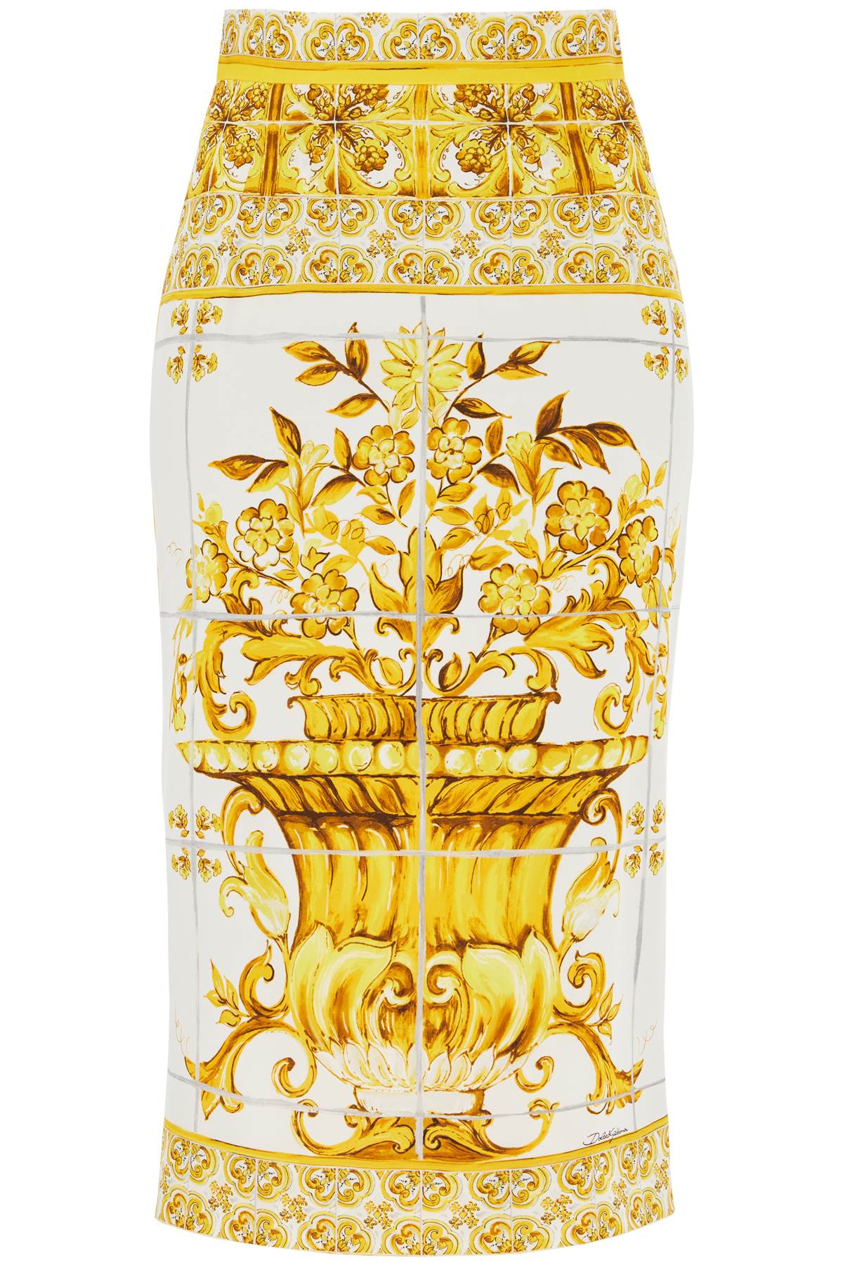 Dolce & Gabbana DOLCE & GABBANA "stretch silk skirt with maiolica