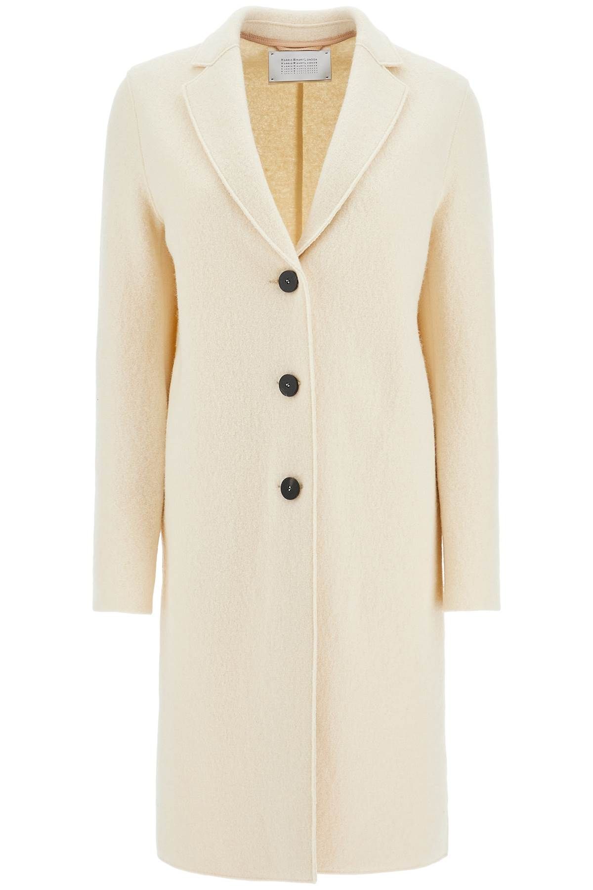 HARRIS WHARF LONDON HARRIS WHARF LONDON single-breasted wool coat in boiled