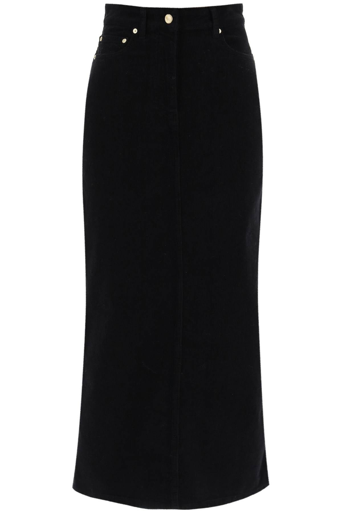 Ganni GANNI corduroy column skirt