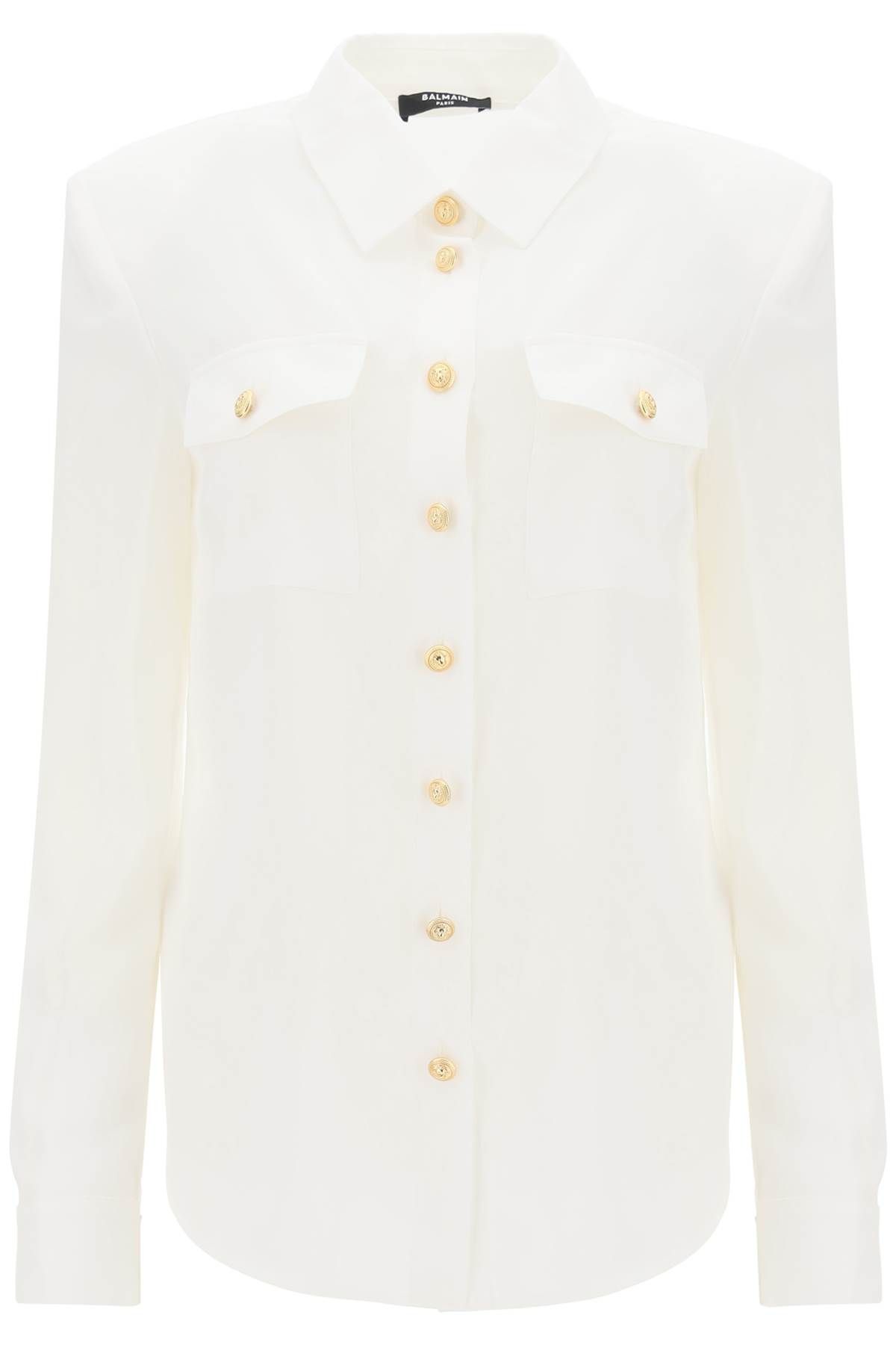 Balmain BALMAIN silk shirt with padded shoulders