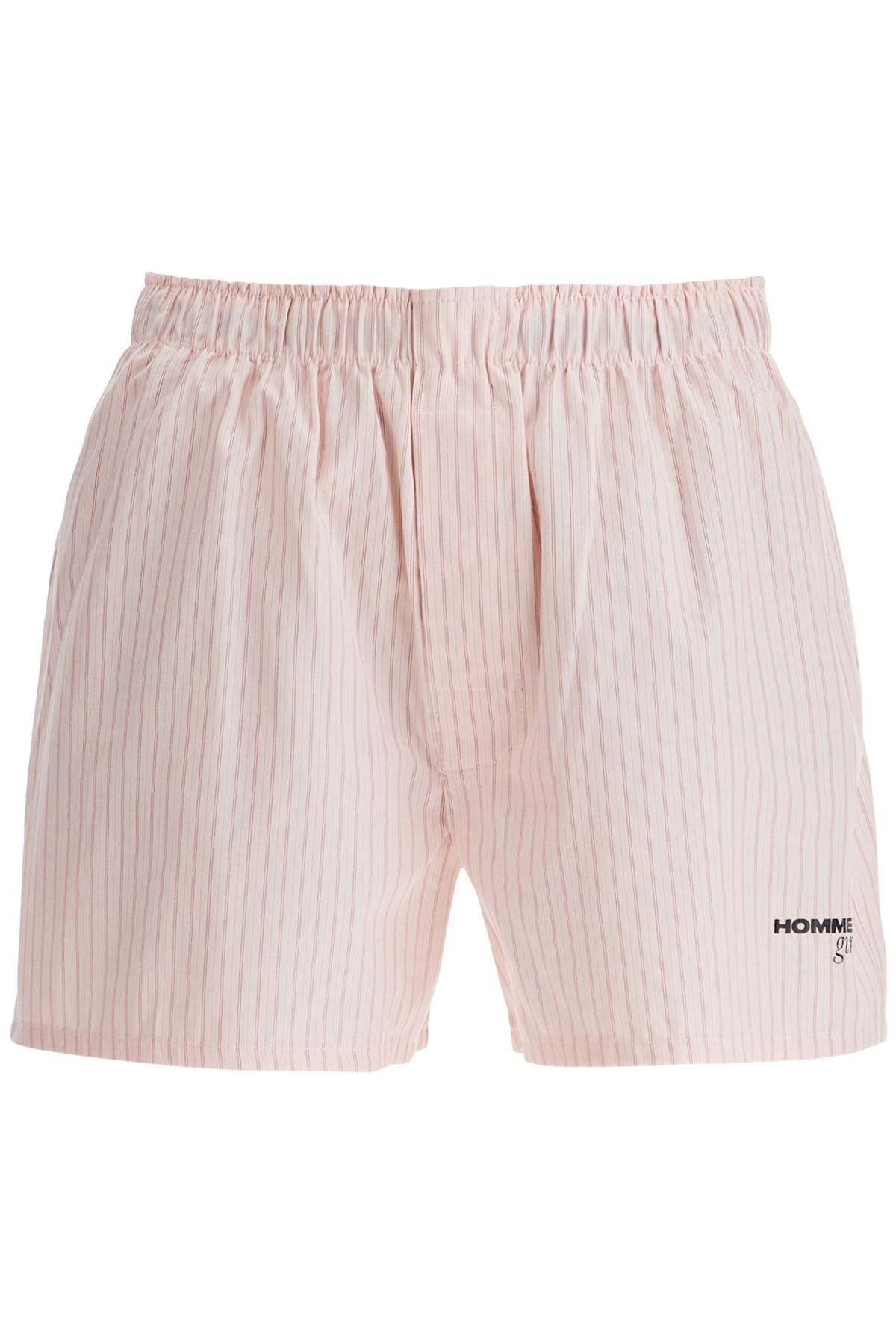  HOMME GIRLS striped oxford shorts for men and