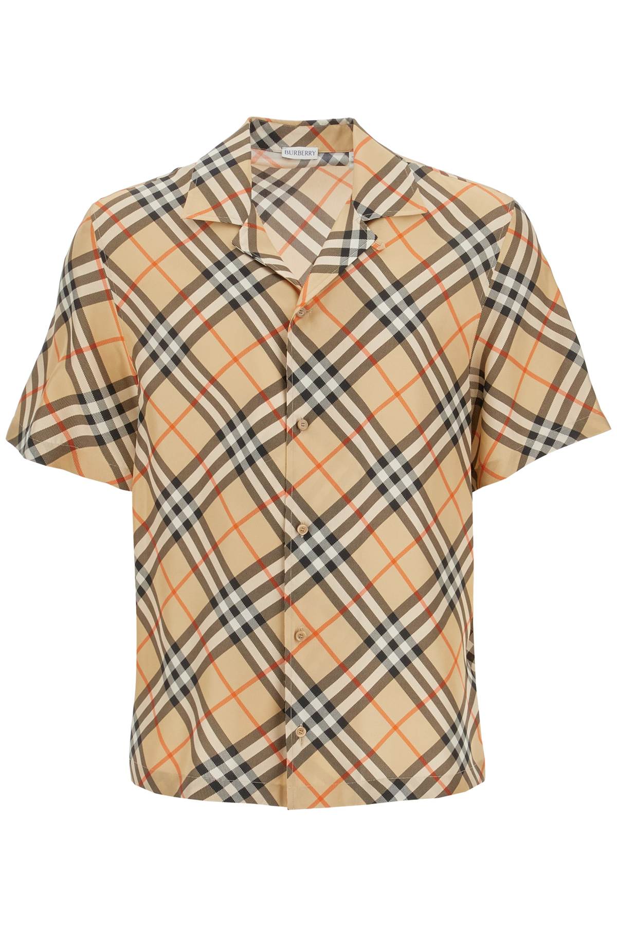 Burberry BURBERRY ered silk short-sleeved shirt