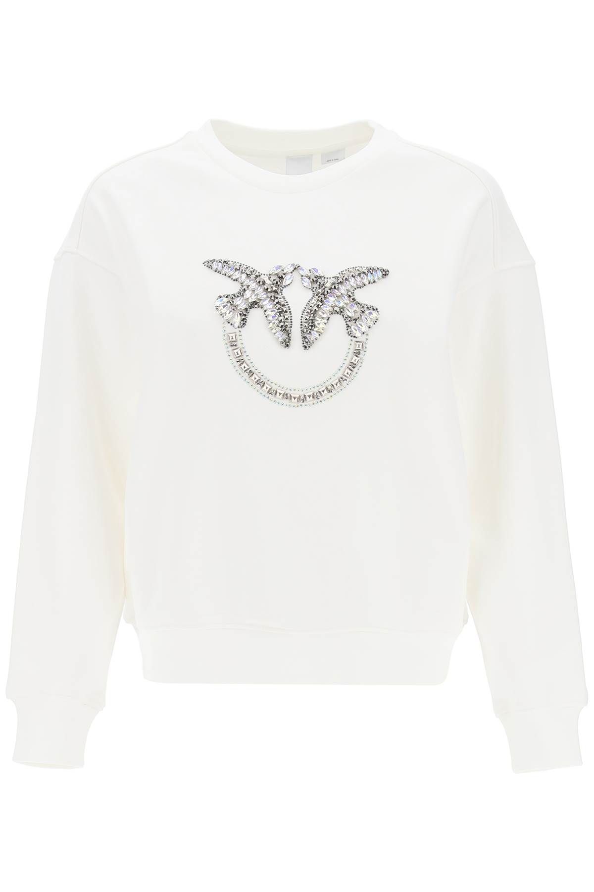 Pinko PINKO nelly sweatshirt with love birds embroidery