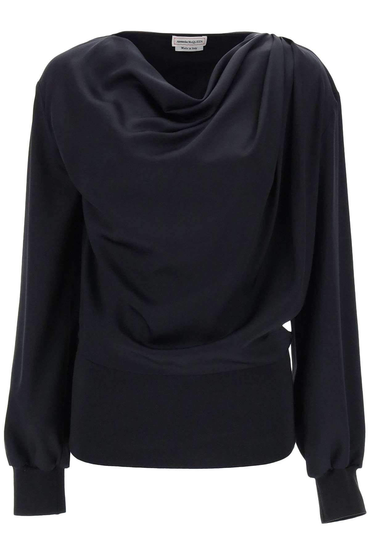 Alexander McQueen ALEXANDER MCQUEEN draped blouse in satin