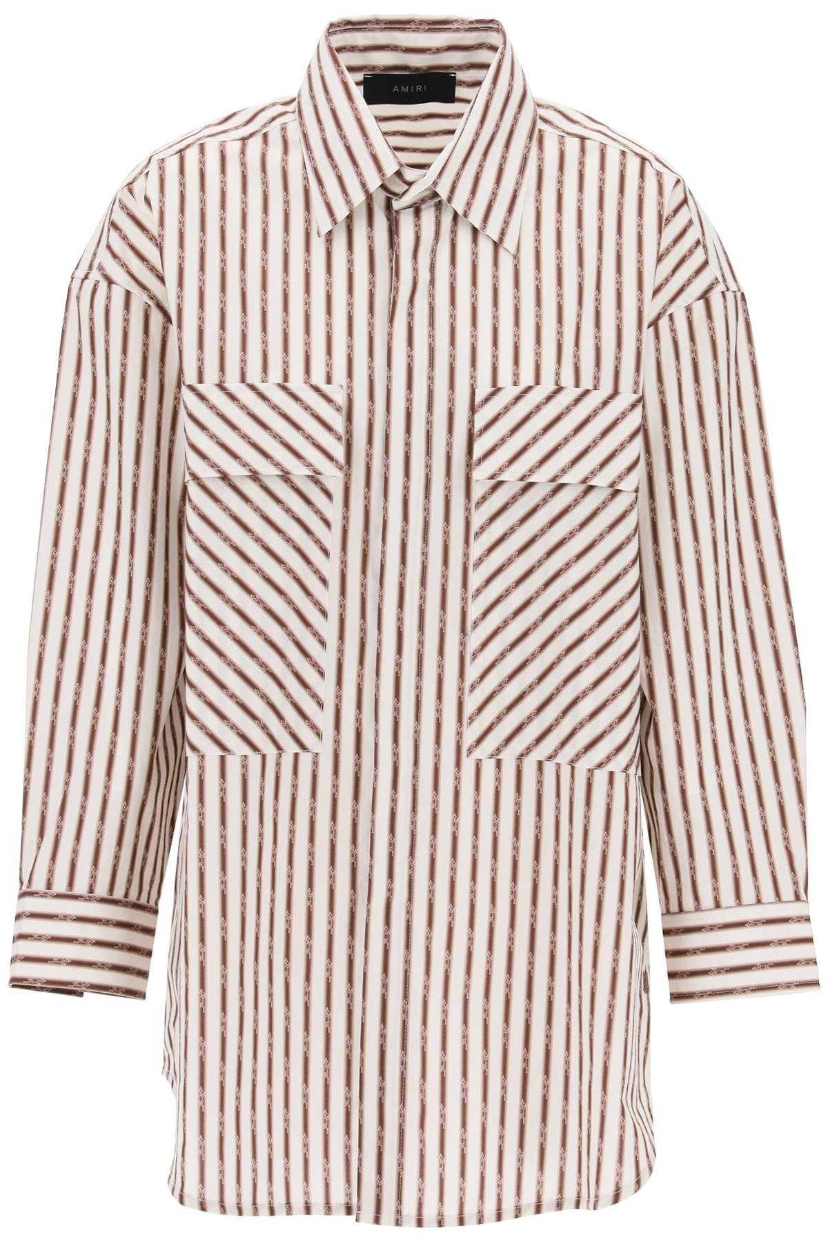 Amiri AMIRI striped maxi shirt