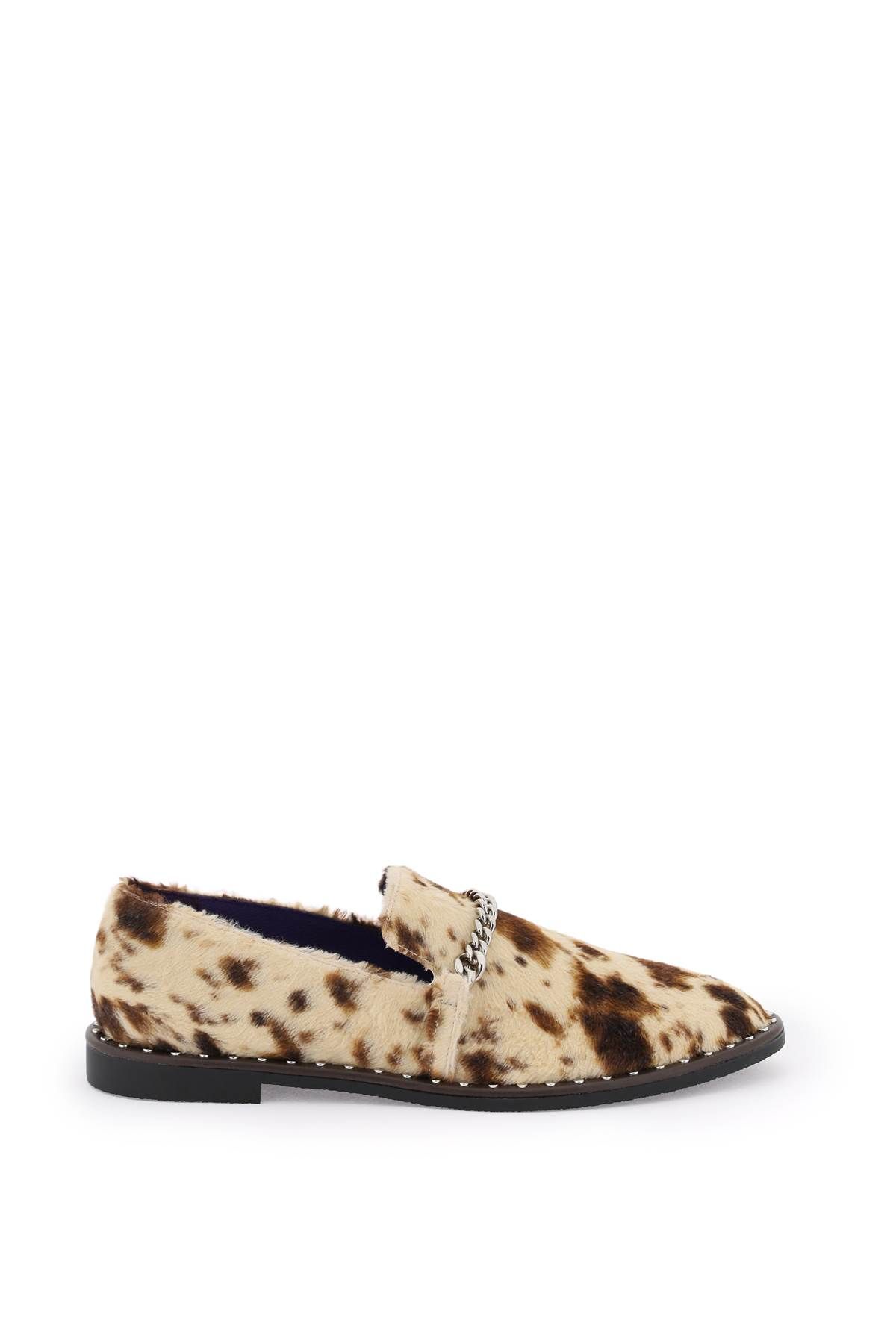 Stella McCartney STELLA McCARTNEY falabella loafers in appaloosa-printed velvet