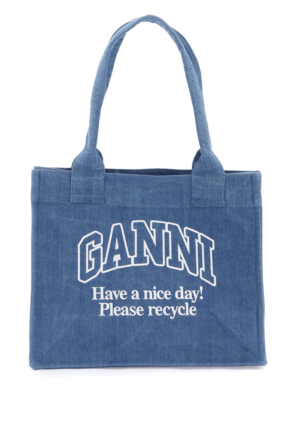 Ganni GANNI tote bag with embroidery