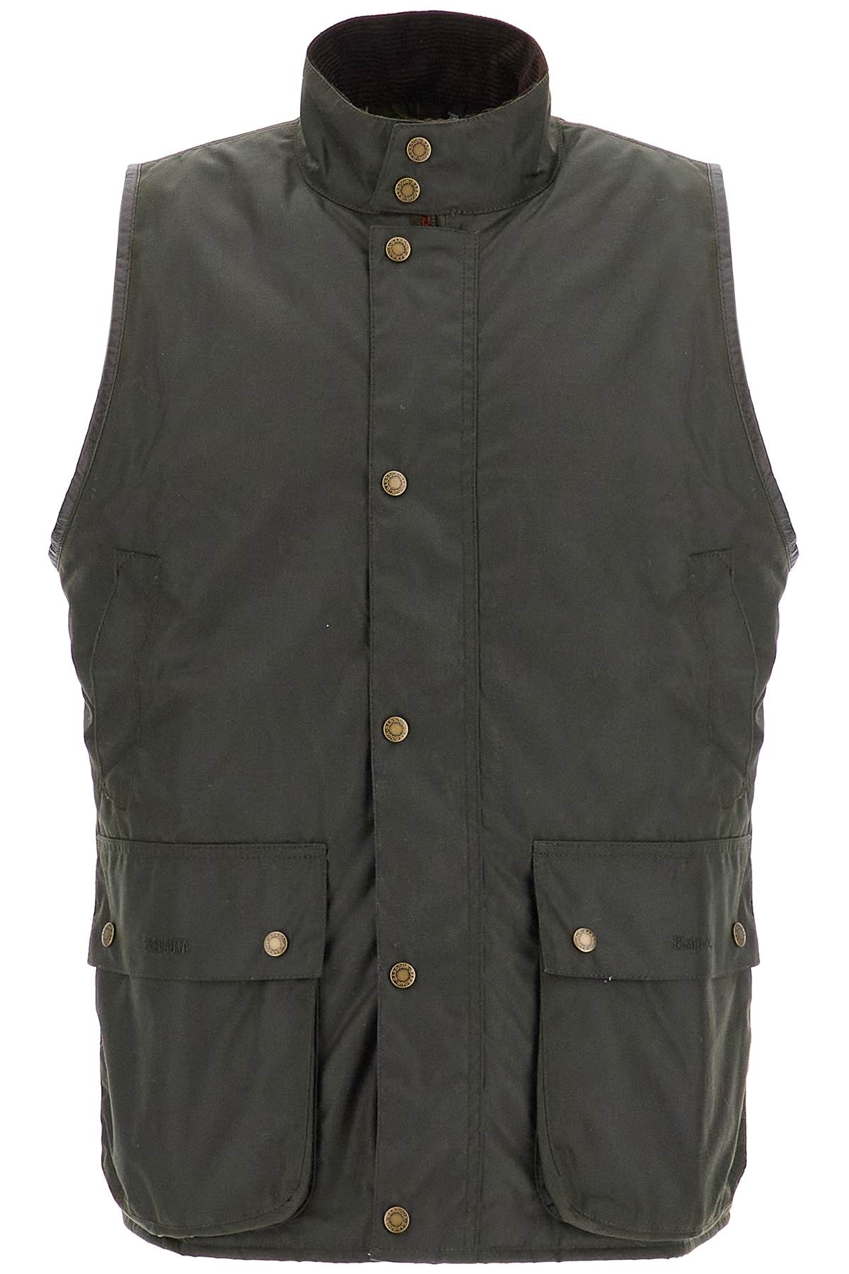  BARBOUR x BARACUTA waxed cotton vest for men