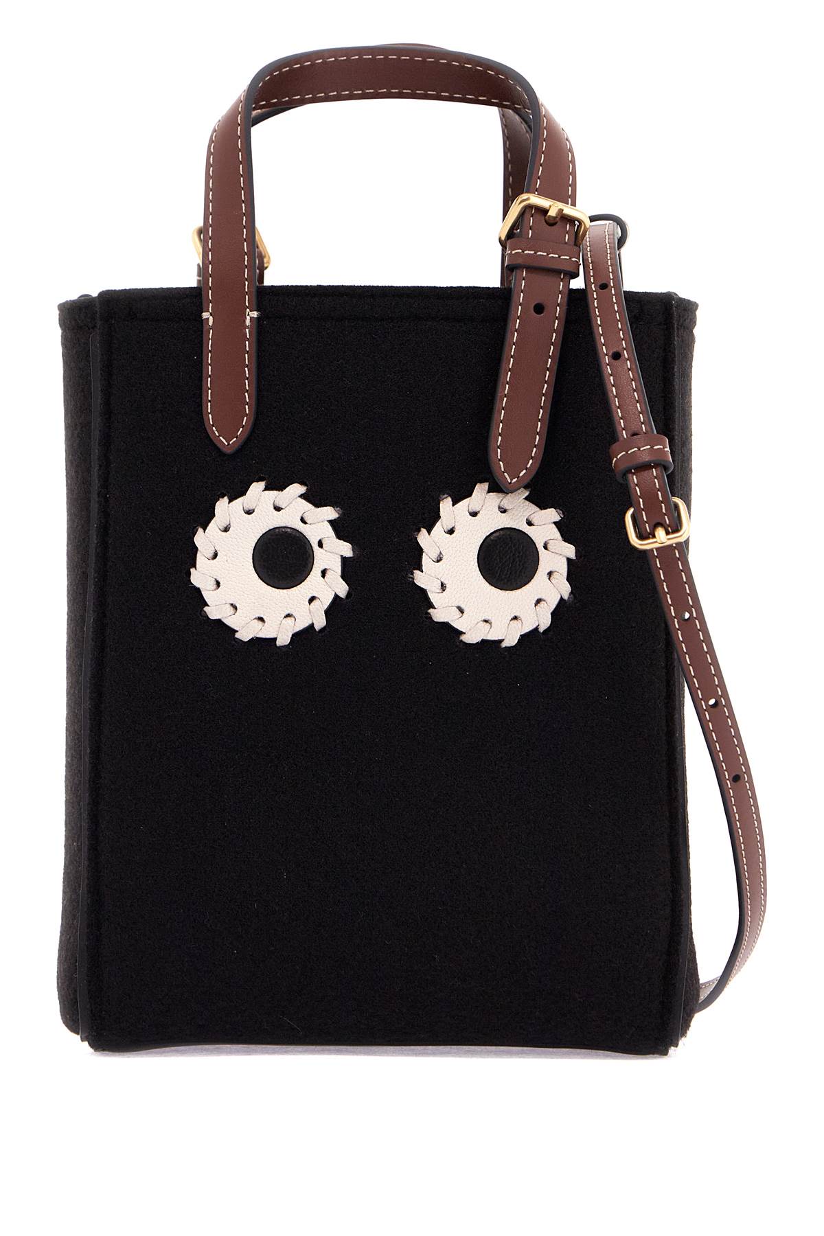 Anya Hindmarch ANYA HINDMARCH mini felt tote bag with n/s eyes design