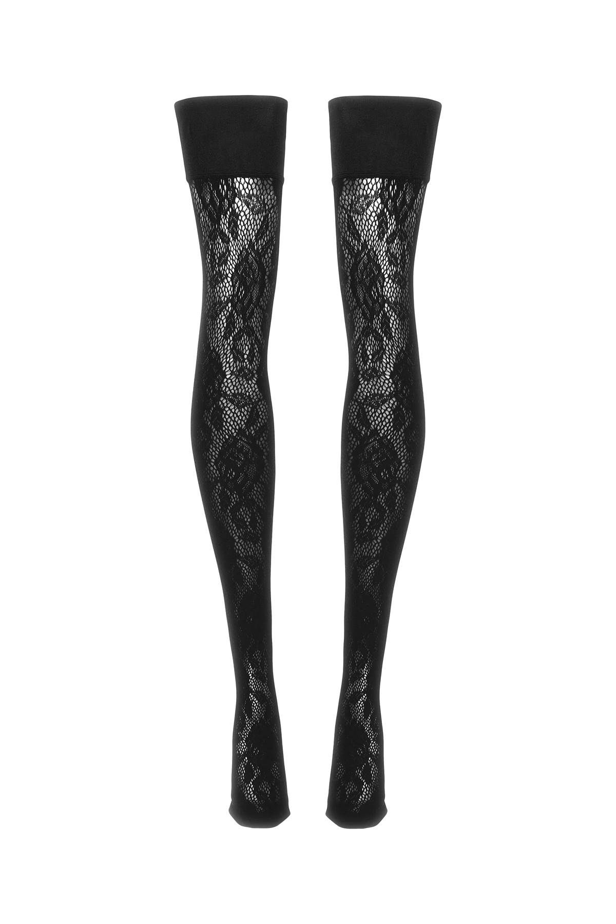 Alessandra Rich ALESSANDRA RICH lace thigh-high stockings with