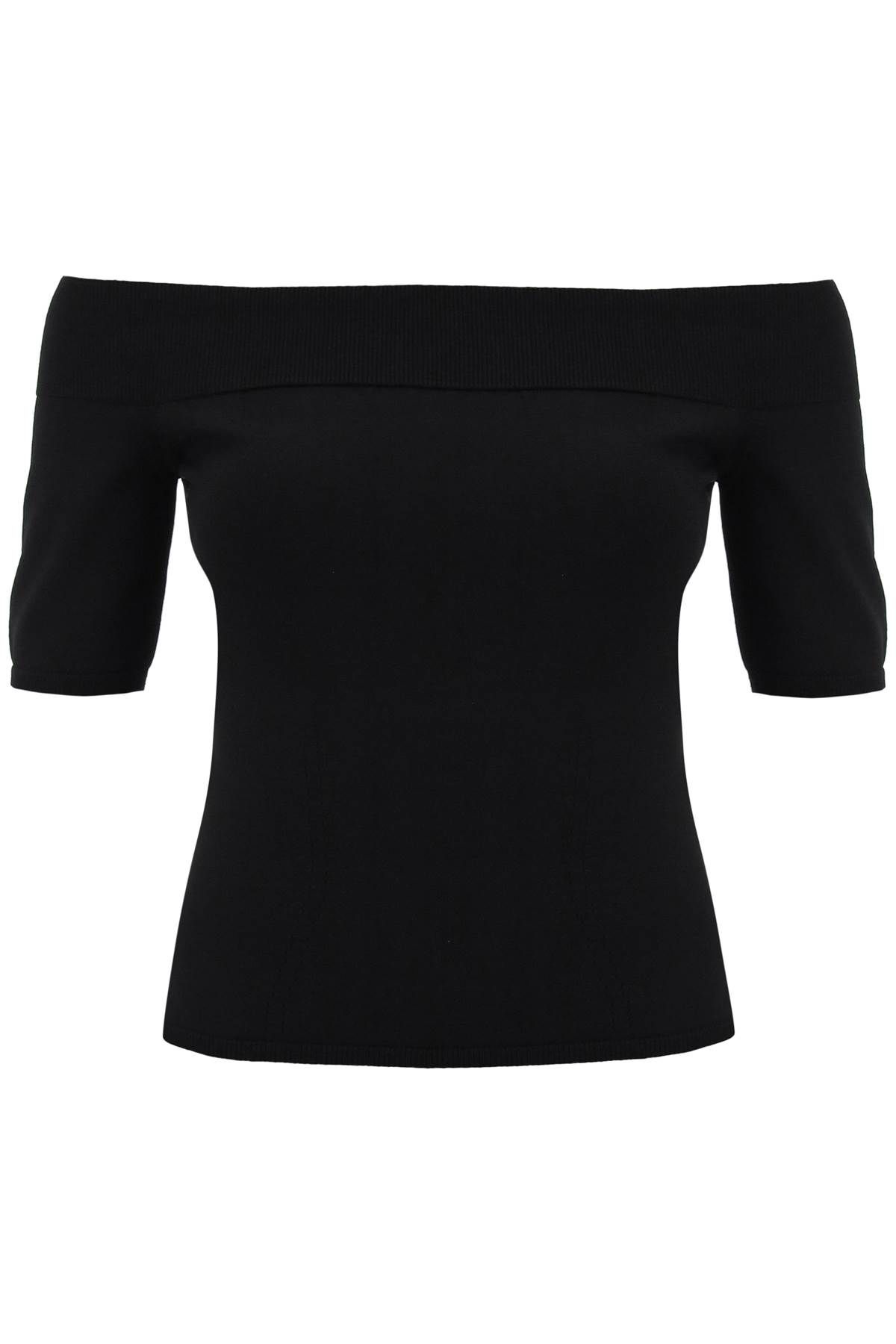 Alexander McQueen ALEXANDER MCQUEEN knitted off-shoulder top