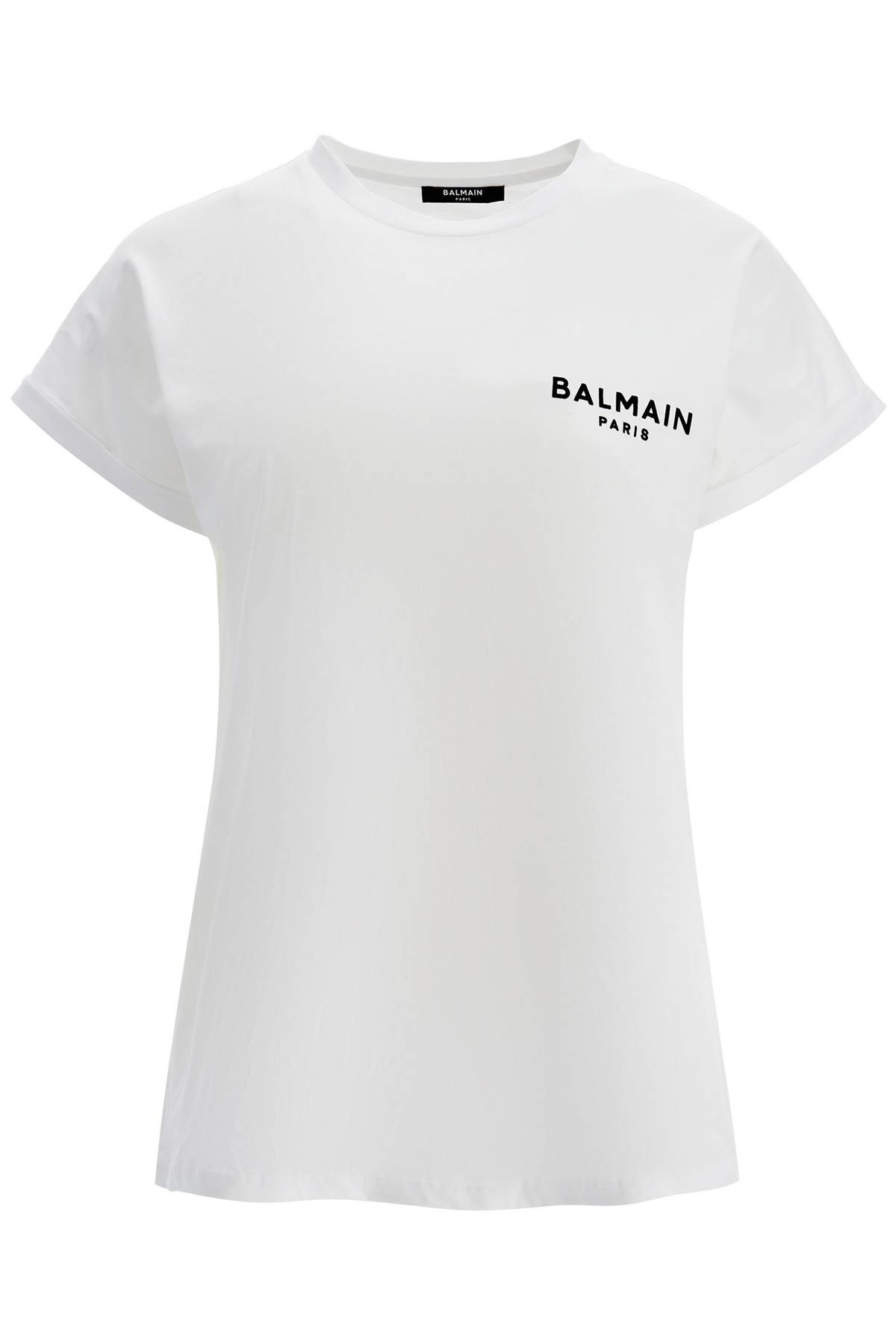 Balmain BALMAIN flocked logo t-shirt