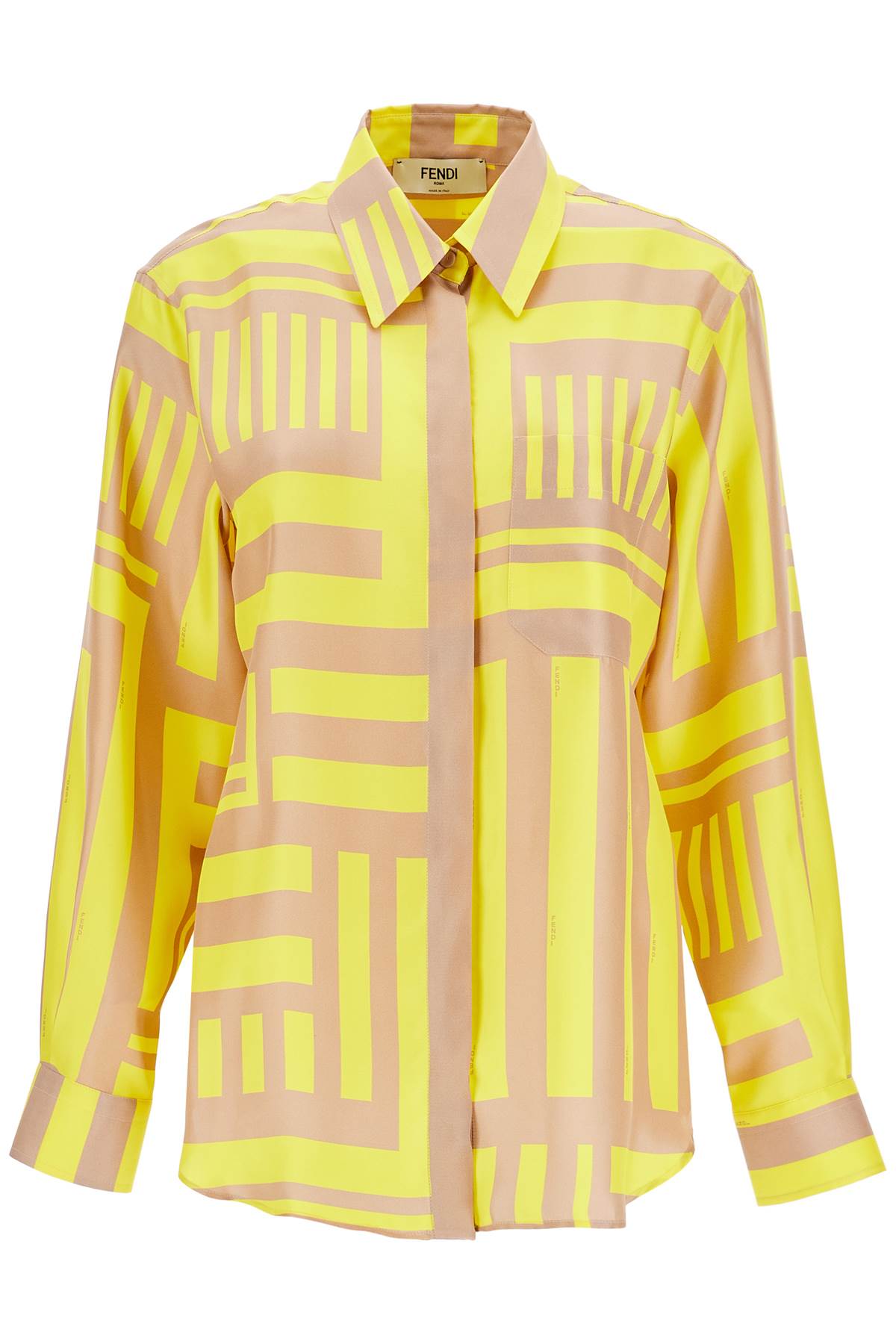 FENDI FENDI fendi labyrinth silk shirt set