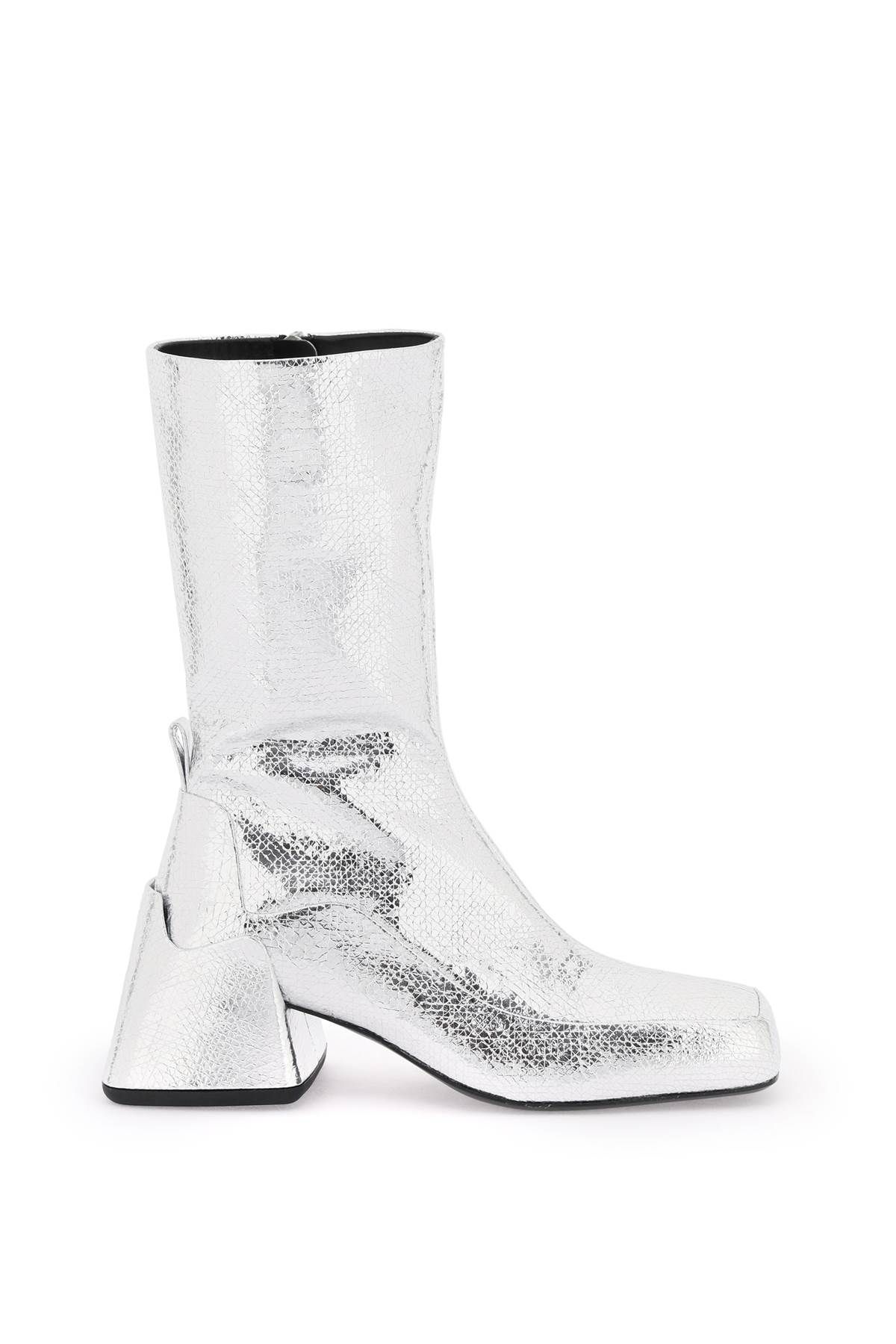 Jil Sander JIL SANDER cracked-effect laminated leather boots