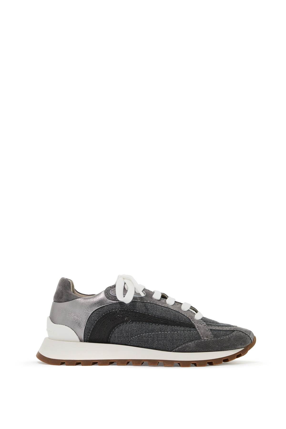 Brunello Cucinelli BRUNELLO CUCINELLI wool sneakers with precious stripe design