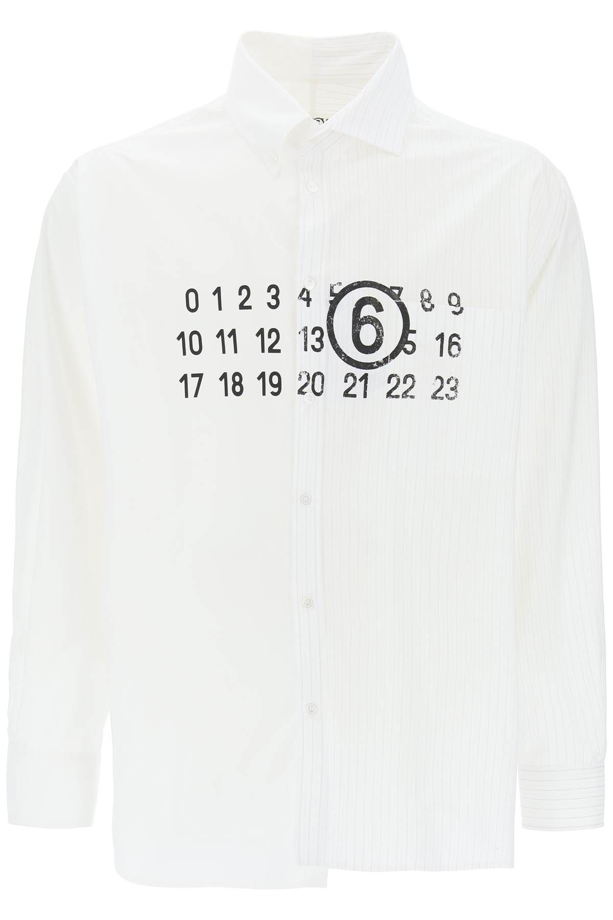 MM6 Maison Margiela MM6 MAISON MARGIELA "spliced shirt with numerical graphic