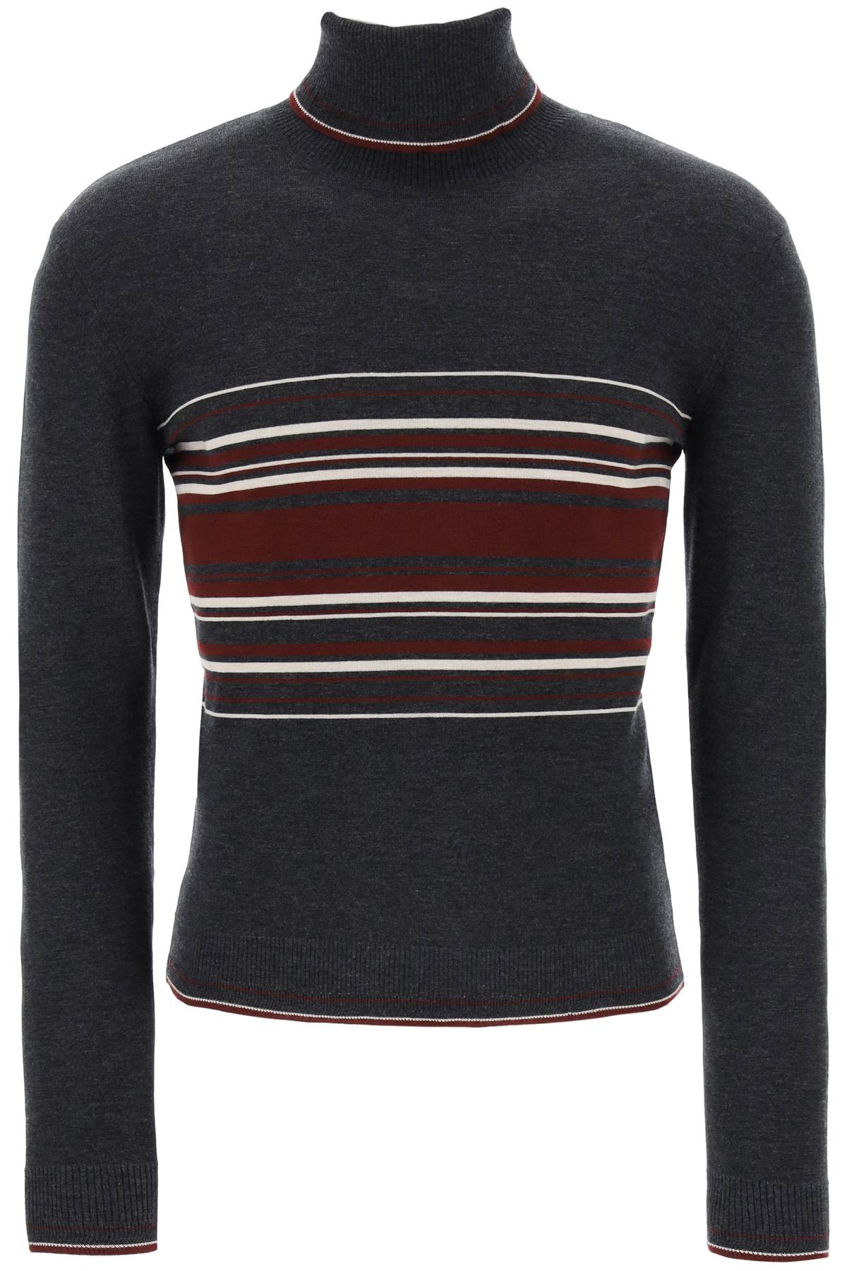 Dolce & Gabbana DOLCE & GABBANA striped wool turtleneck sweater