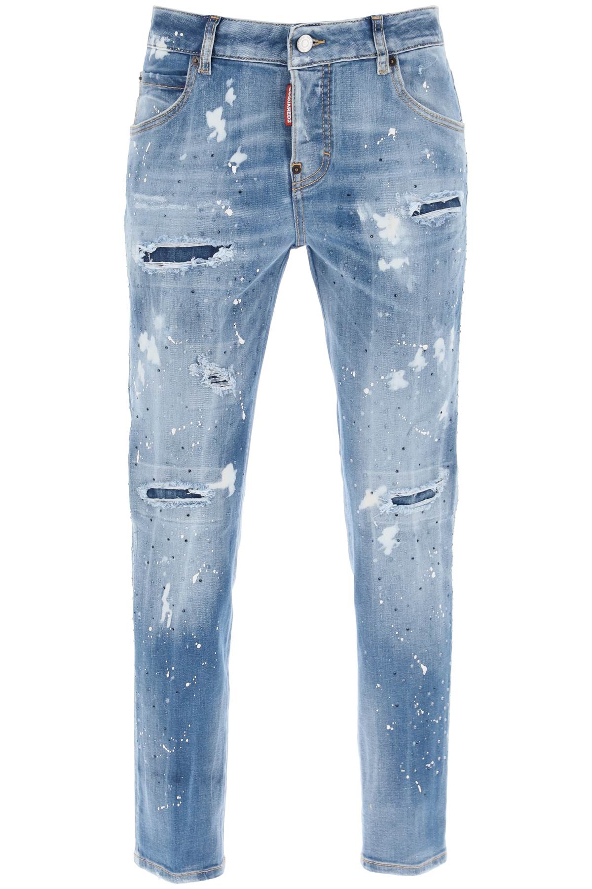 Dsquared2 DSQUARED2 cool girl jeans in medium ice spots wash