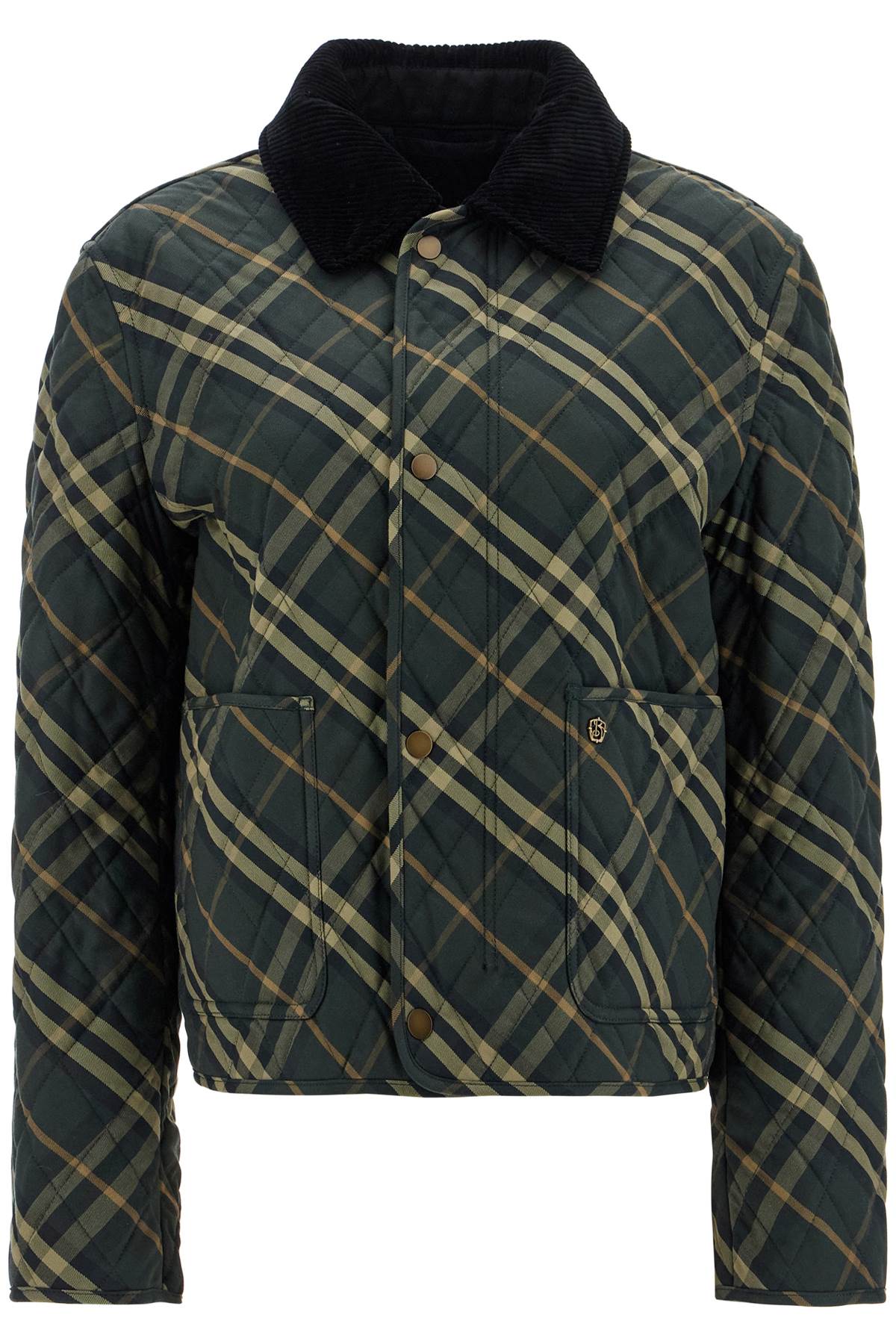 Burberry BURBERRY country check quilted cropped jacket