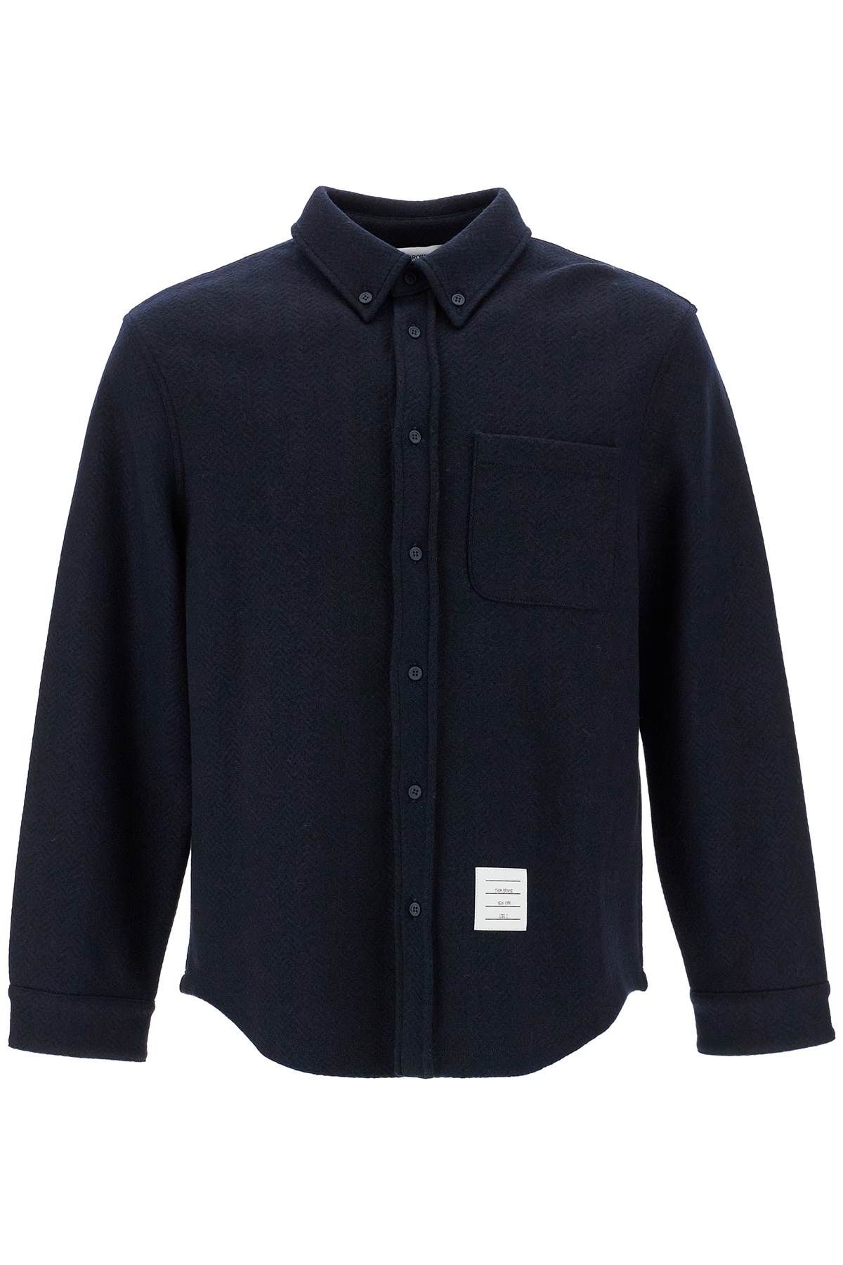 Thom Browne THOM BROWNE herringbone wool blend overshirt