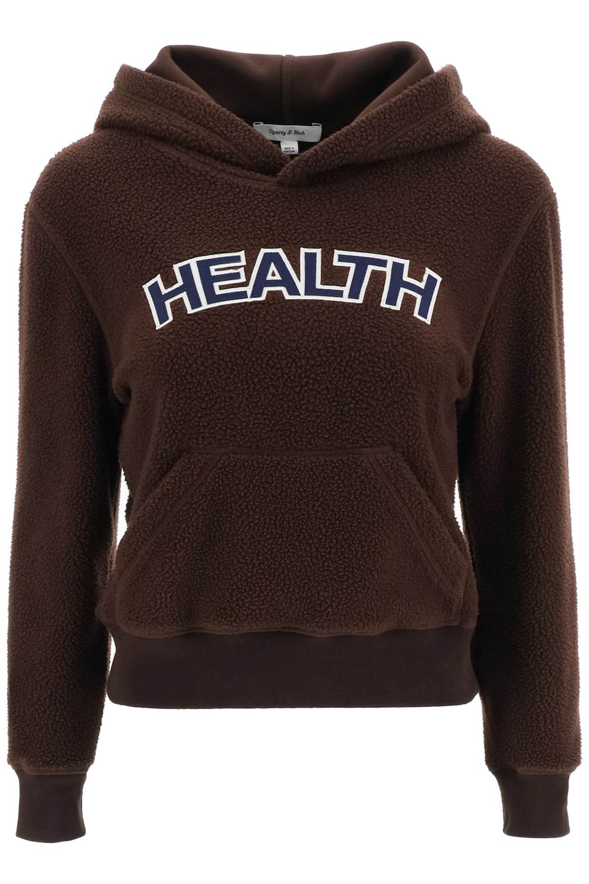  SPORTY RICH sherpa fleece hoodie