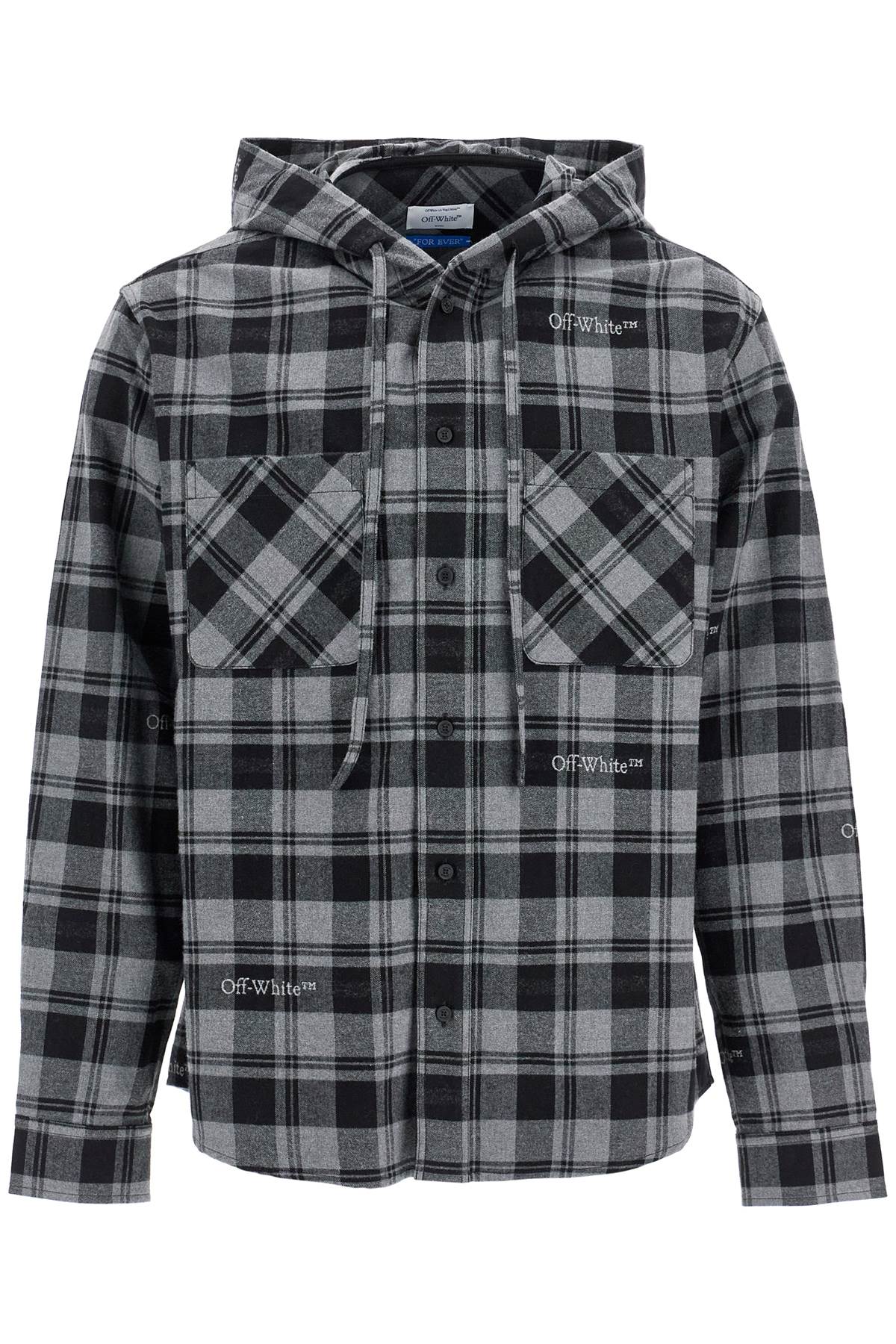 OFF-WHITE OFF-WHITE checked overshirt with hood