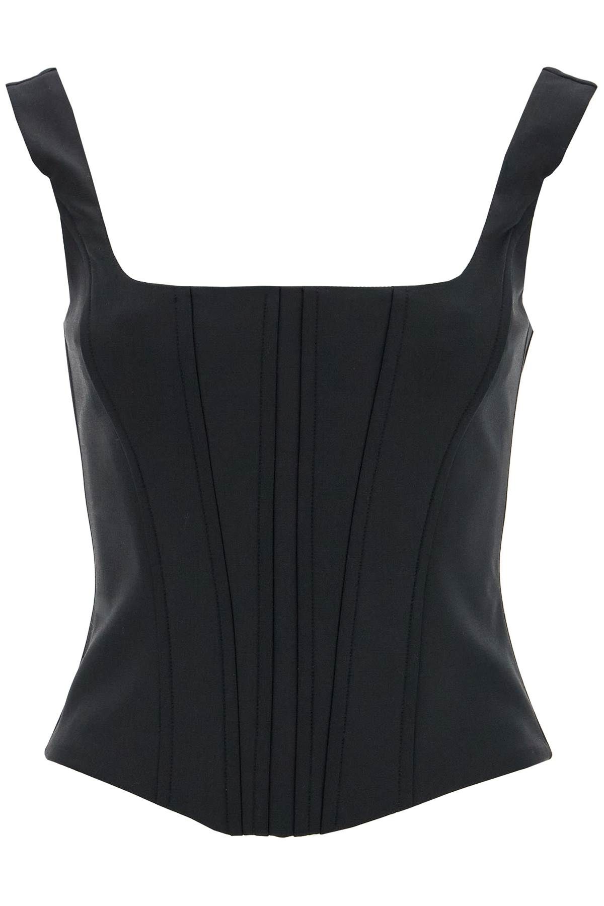 GIUSEPPE DI MORABITO GIUSEPPE DI MORABITO stretch wool corset top with nine words