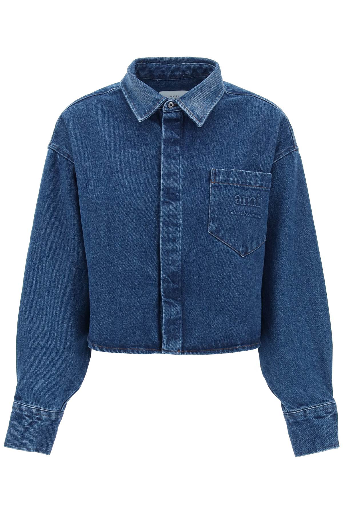  AMI ALEXANDRE MATIUSSI boxy denim overshirt with