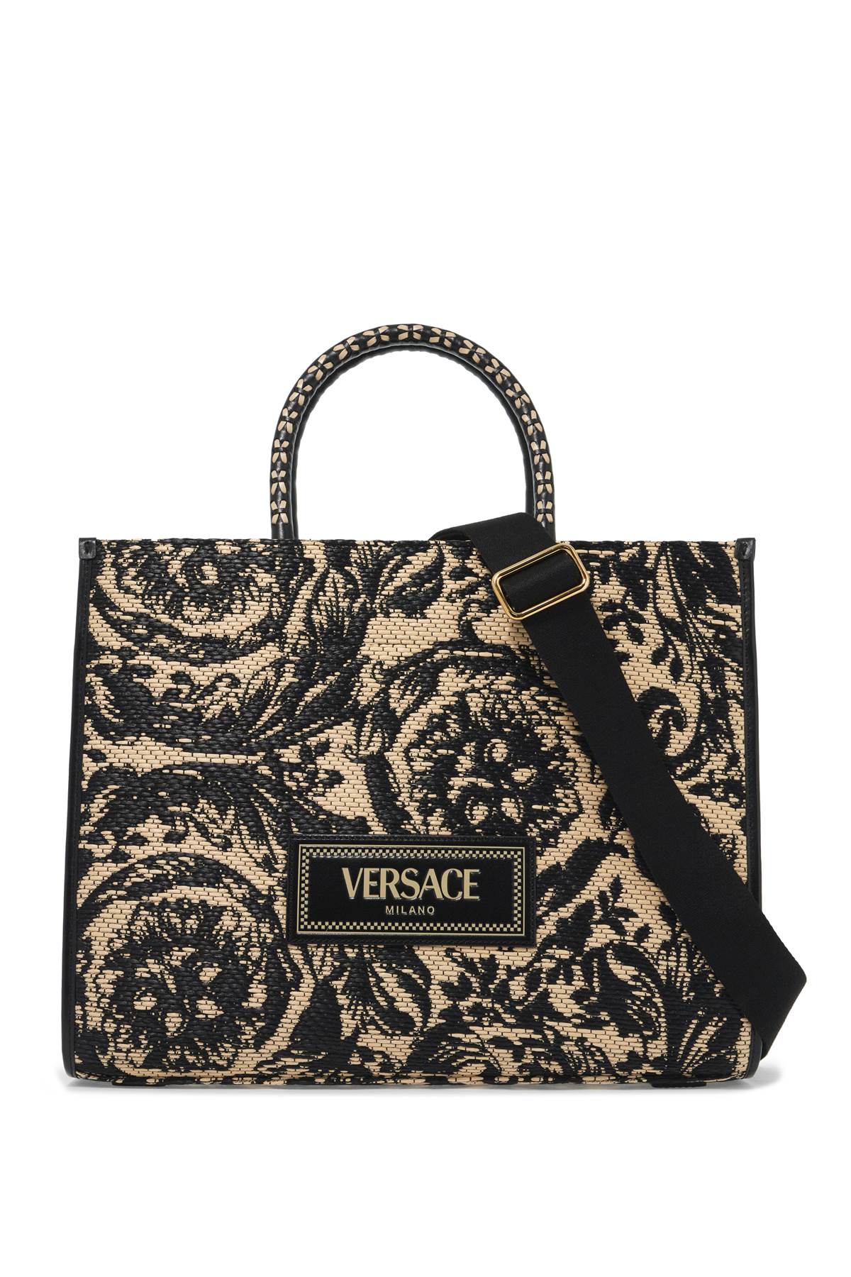 Versace VERSACE medium athena barocco tote bag in raff